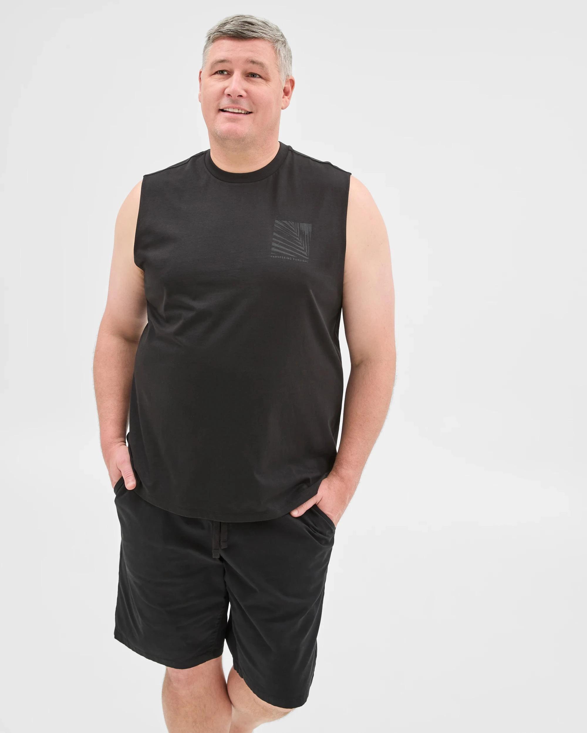 2 Target Plus Size Australian Cotton Print Tank Top BLACK, 2 of 5