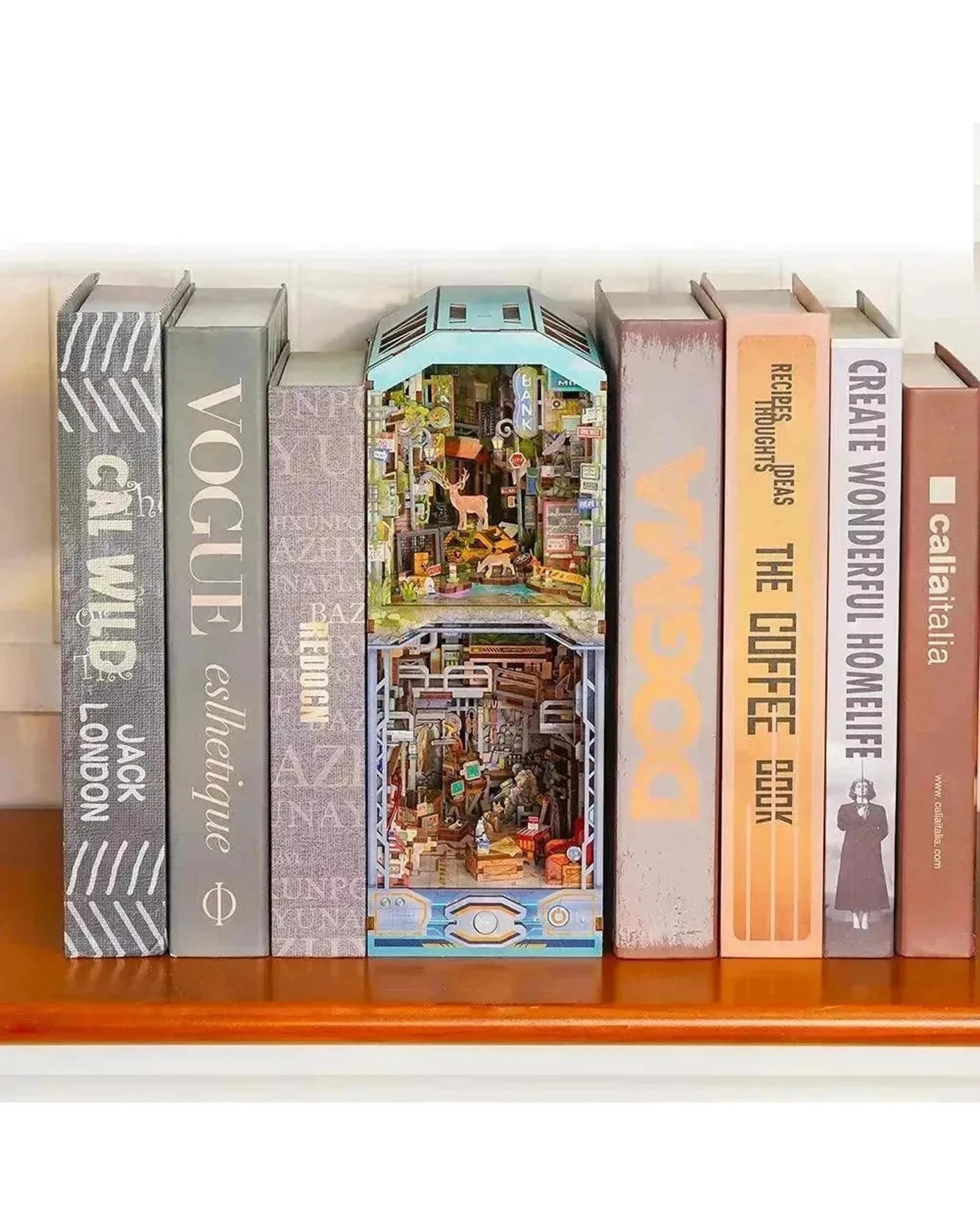 3 Tonecheer 3D Wooden Puzzle DIY Book Nook Kit - Haven Zero, 3 of 10