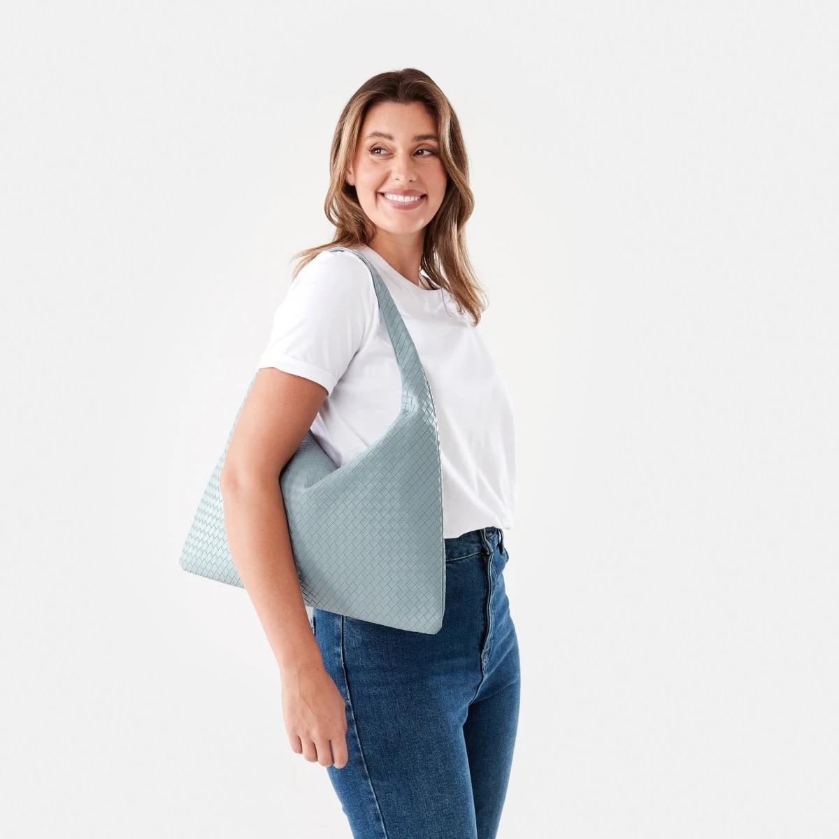 4 Weave Shoulder Bag WINTER BLUE, 4 of 4