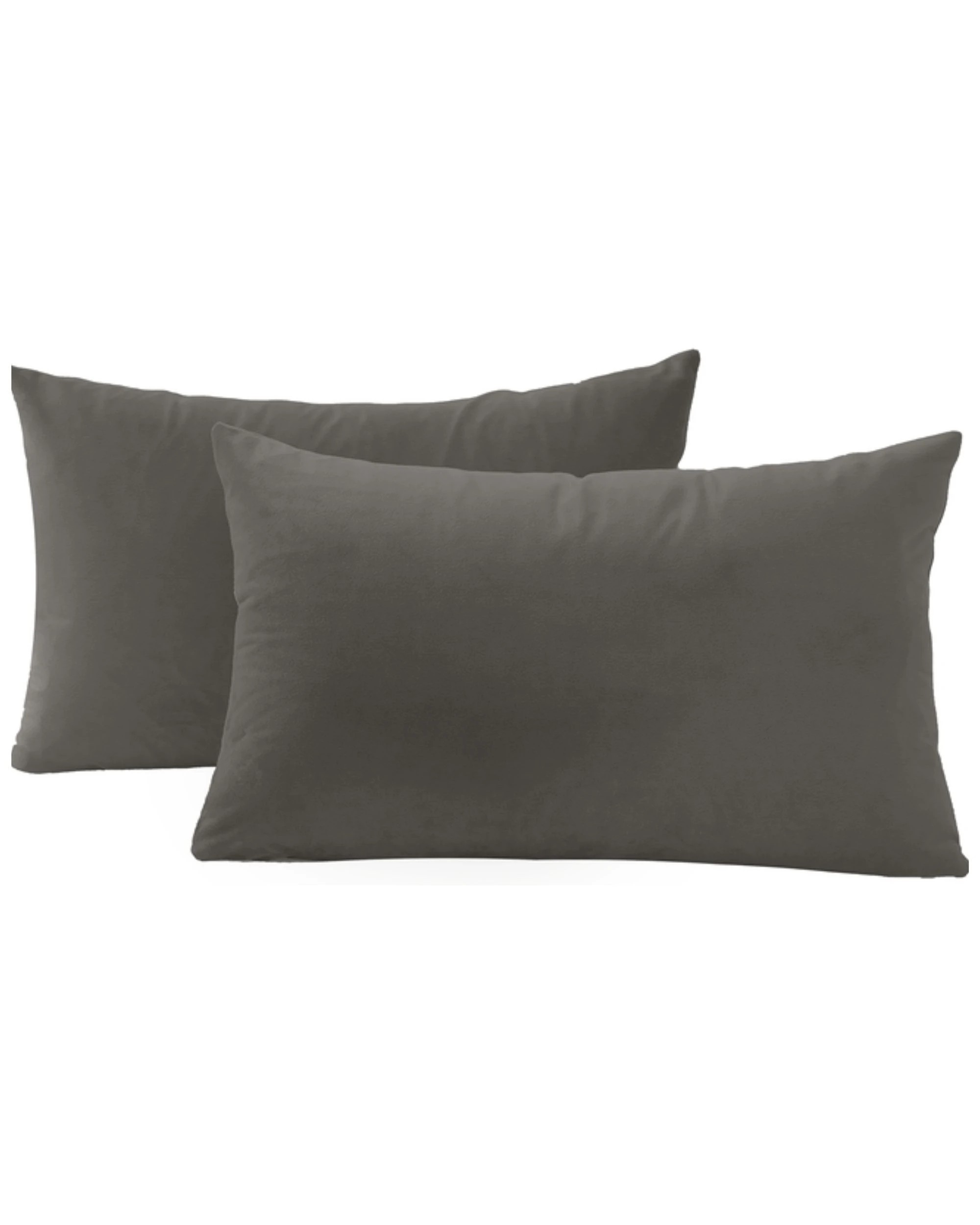 1 Gioia Casa 2-Pack Velvet Cushion Covers 30x50cm - Dark Grey, 1 of 1