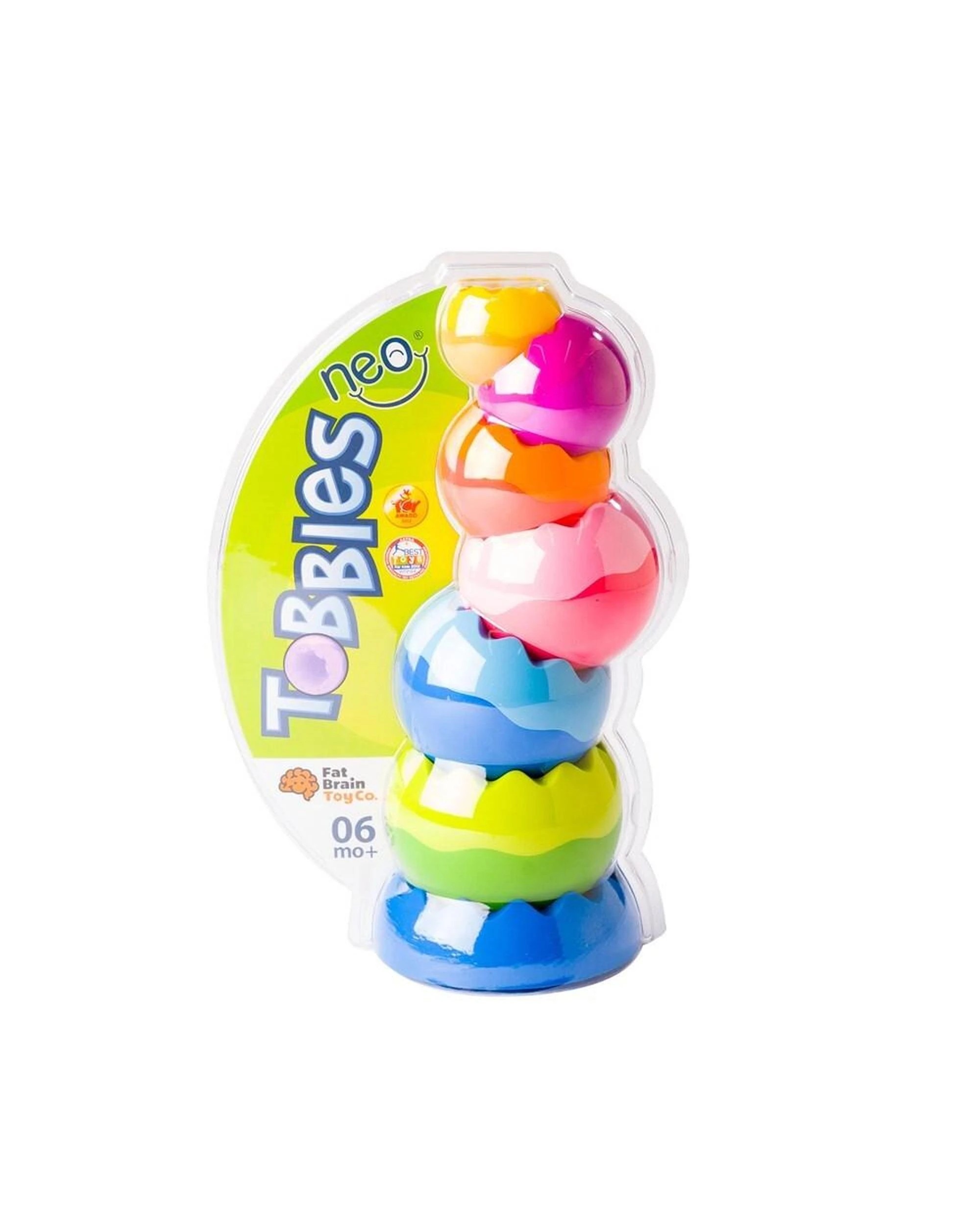 2 Fat Brain Toy Co Tobbles Neo Stackable  Stacking Toy 6m  4y FA0701, 2 of 5