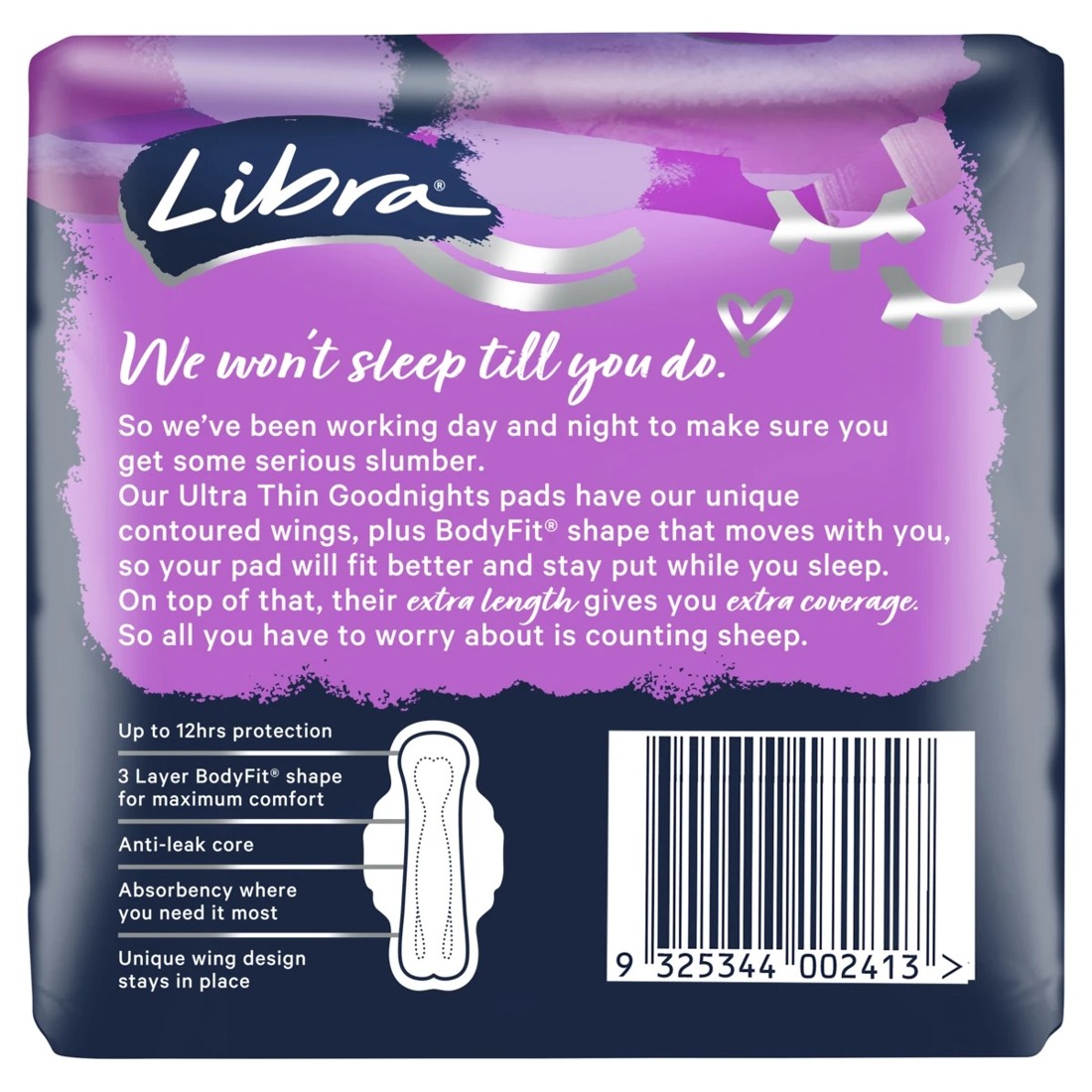 3 Libra 16 Pack Ultra Thin Goodnight Pads, 3 of 3