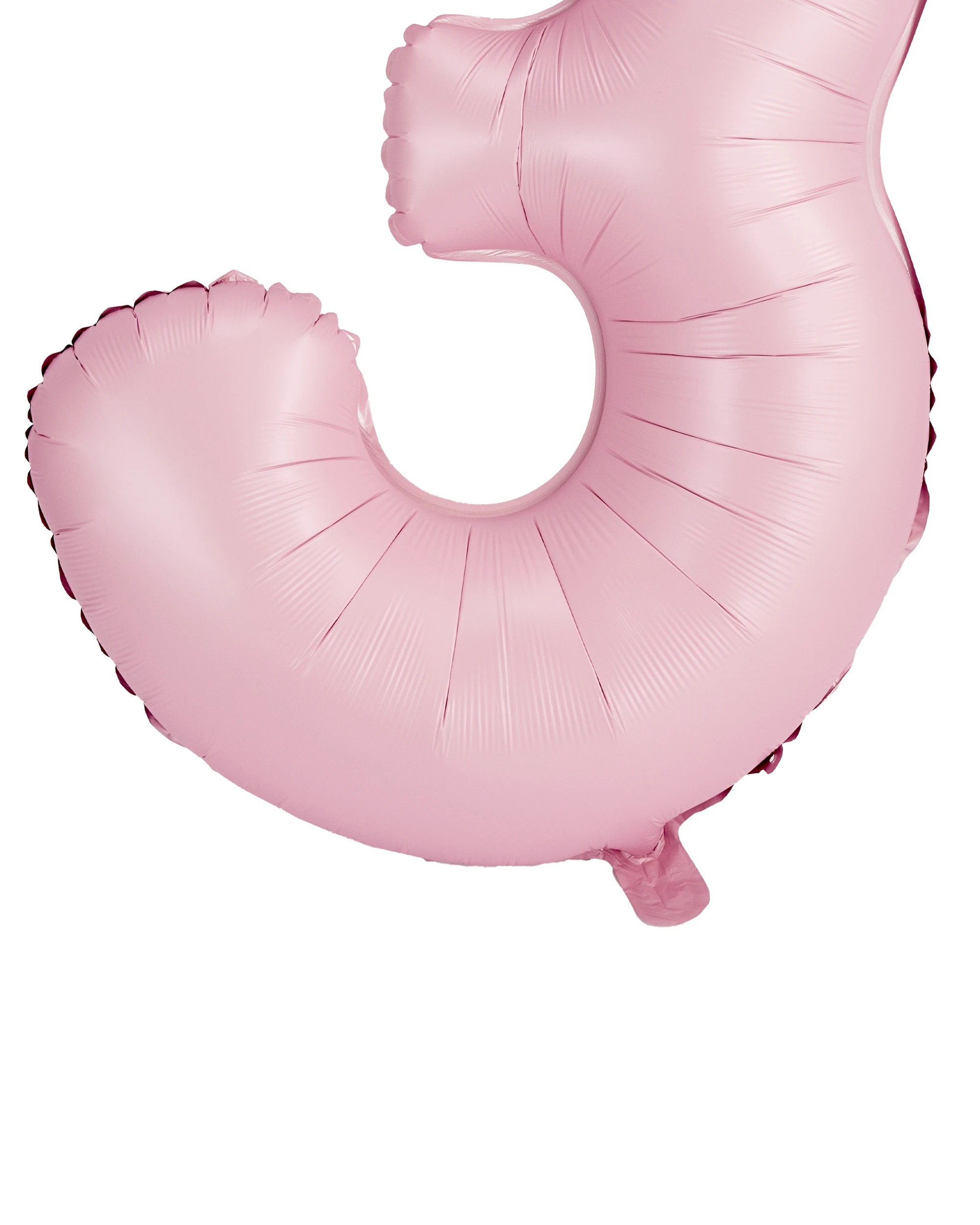 3 Giant Matte Pink Number 3 Foil Balloon, 3 of 5