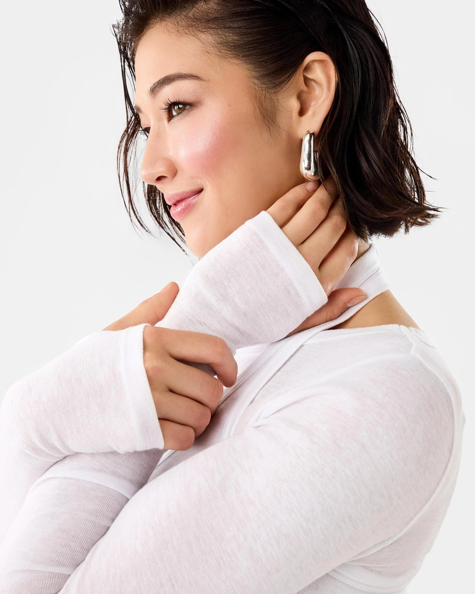 6 Long Sleeve Layered Tank Top White, 6 of 7
