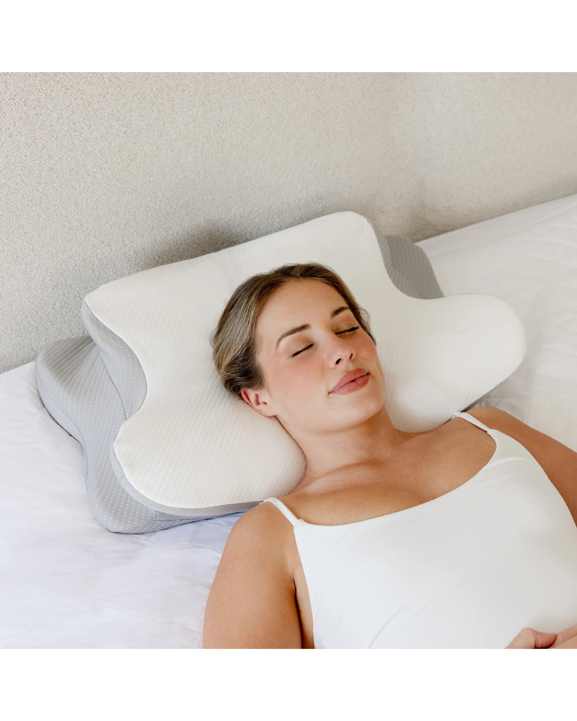 4 Dreamaker Multifunctional Cervical Memory Foam Neck Pillow - White, 4 of 8