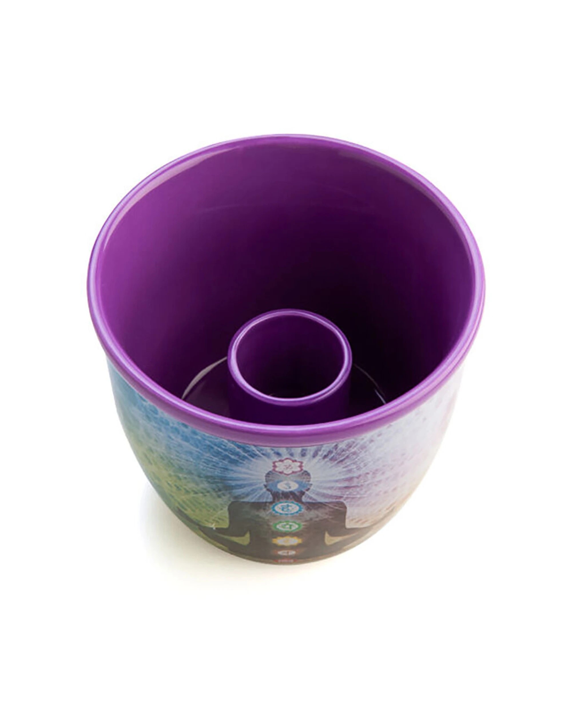 5 MDI Smudge Bowl Sage & Incense Burner Ceramic Chakra 12.5x10.5cm - Purple, 5 of 5