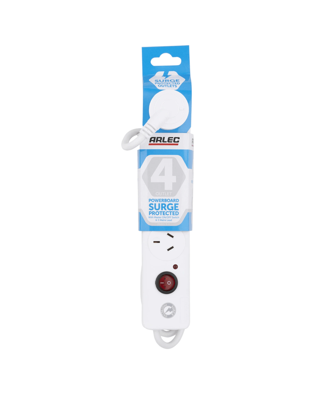 Arlec 4 Outlet Power Board Surge Prote