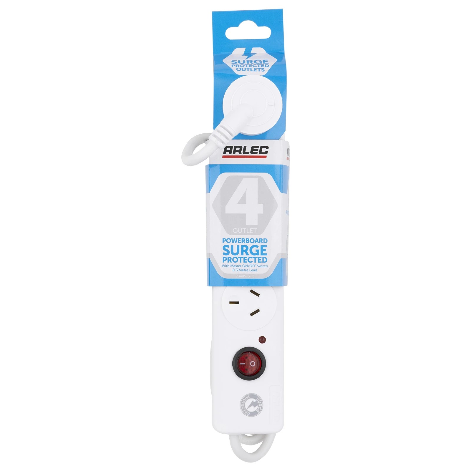 1 Arlec 4 Outlet Power Board Surge Protected, 1 of 3