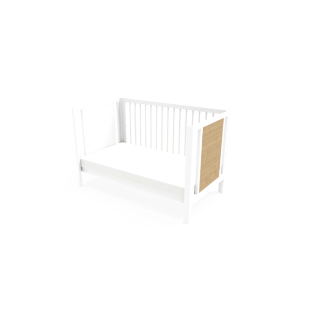 4 Babyhood Aliya Cot - White/Natural, 4 of 4