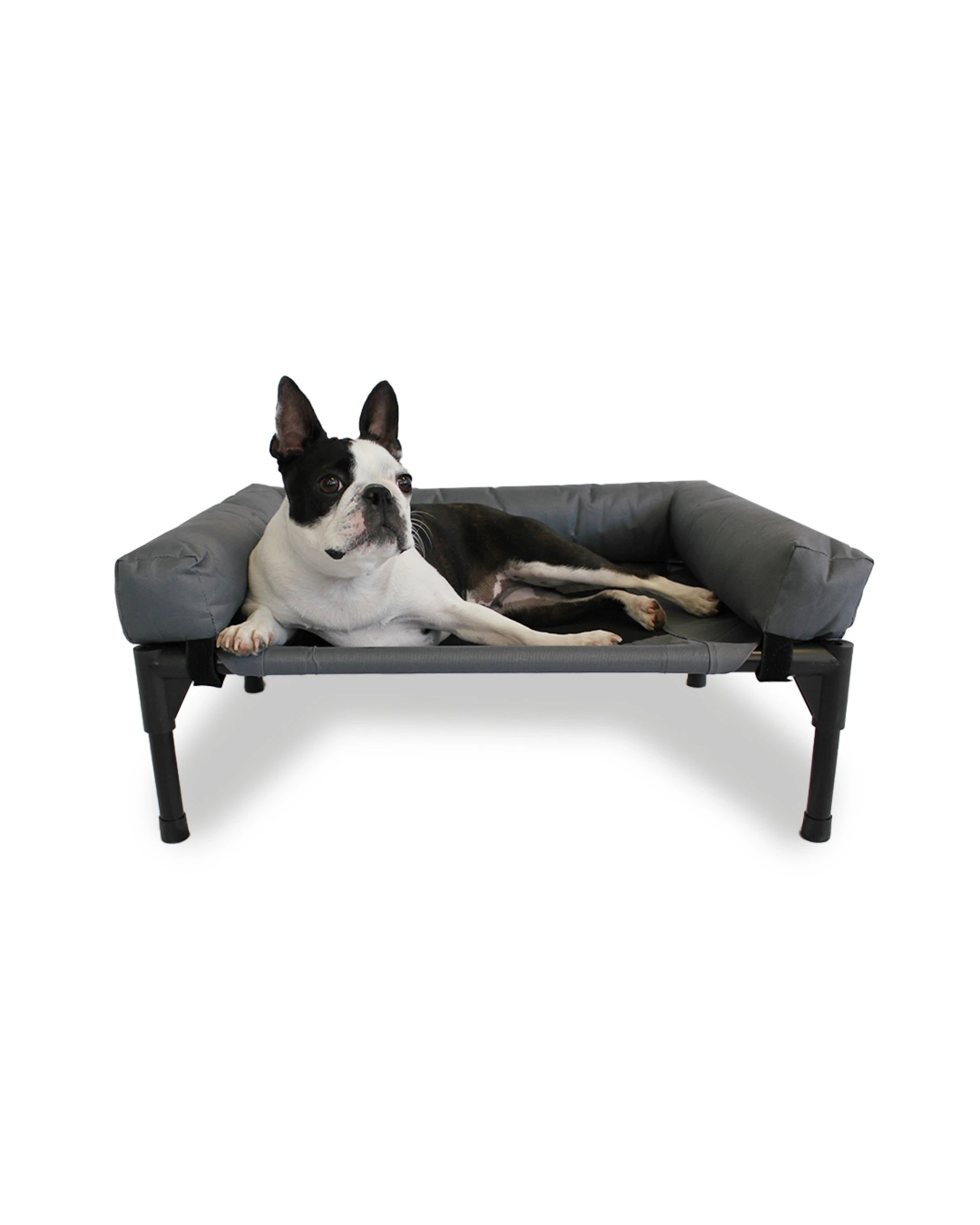 4 Charlie's Elevated Trampoline Bolster Sofa Dog Bed Large - Grey, 4 of 10