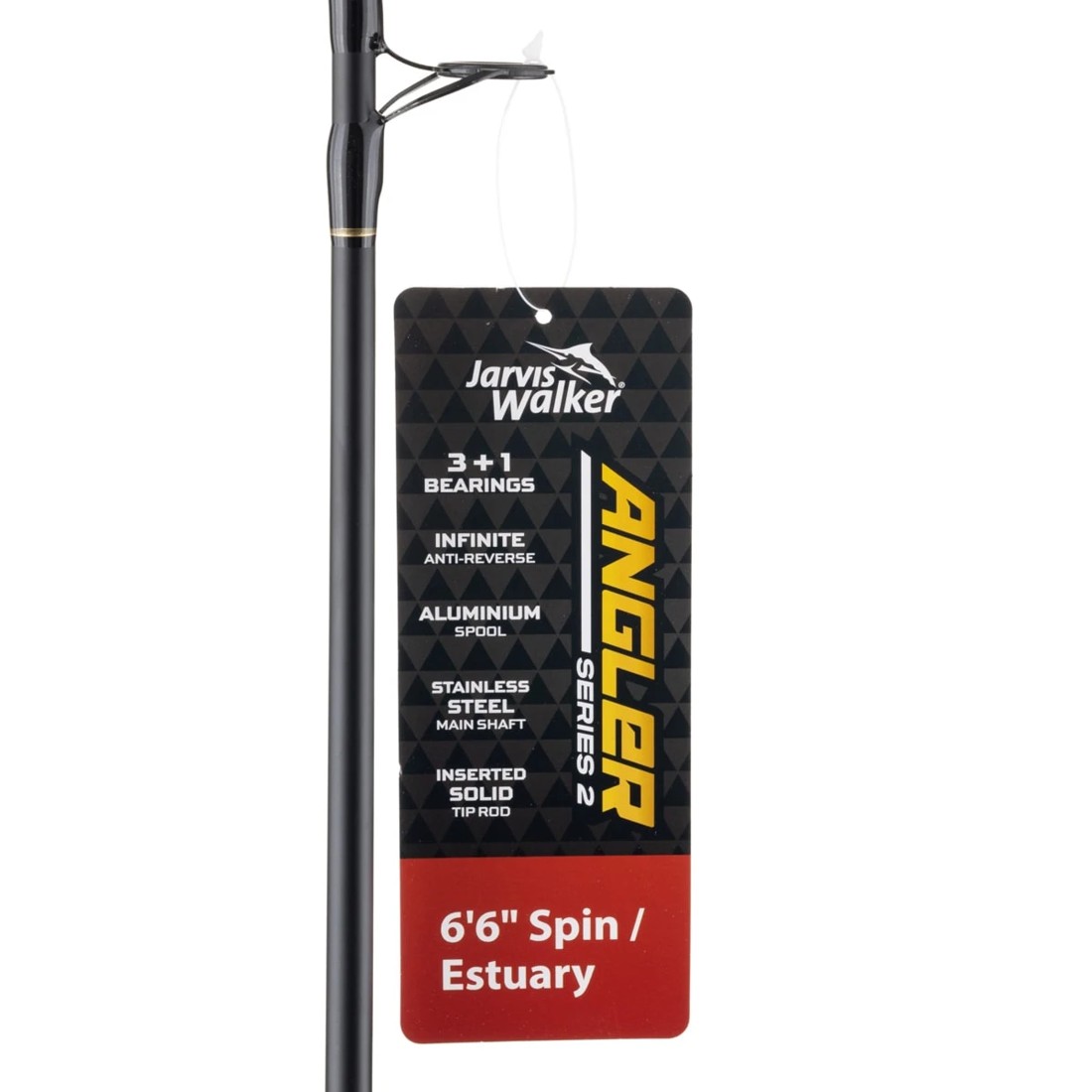 8 Jarvis Walker Angler Series 2 Spinning Estuary Combo - 6.6ft., Black and Grey, 8 of 9