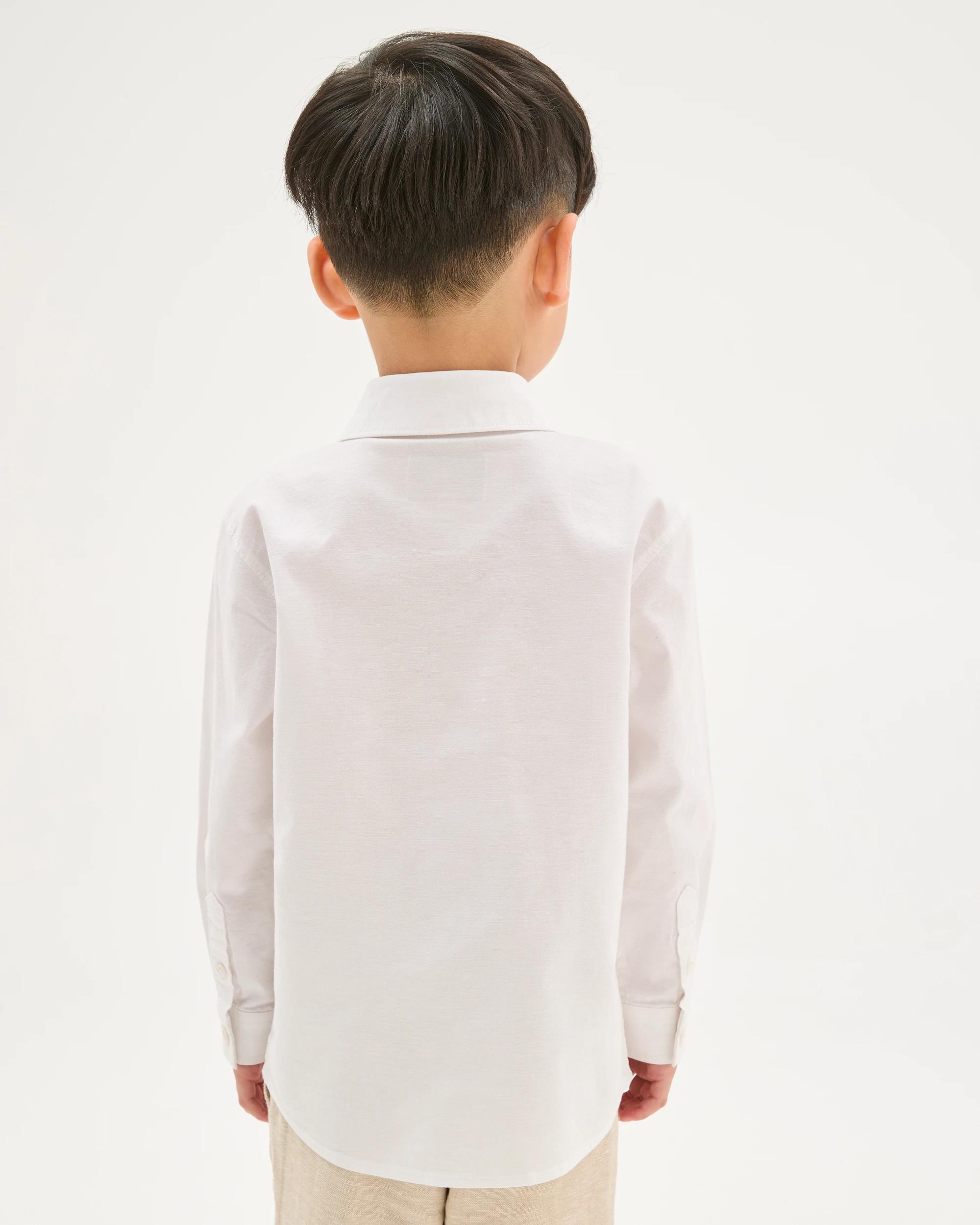 3 Target Kids Long Sleeve Oxford Suiting Shirt WHITE, 3 of 5