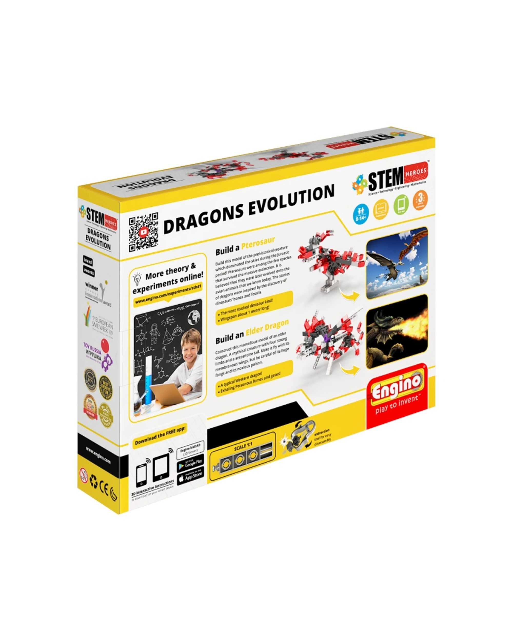 2 Engino Discovering STEM Dragons Evolution Kids Children Building Toy Kit, 2 of 3