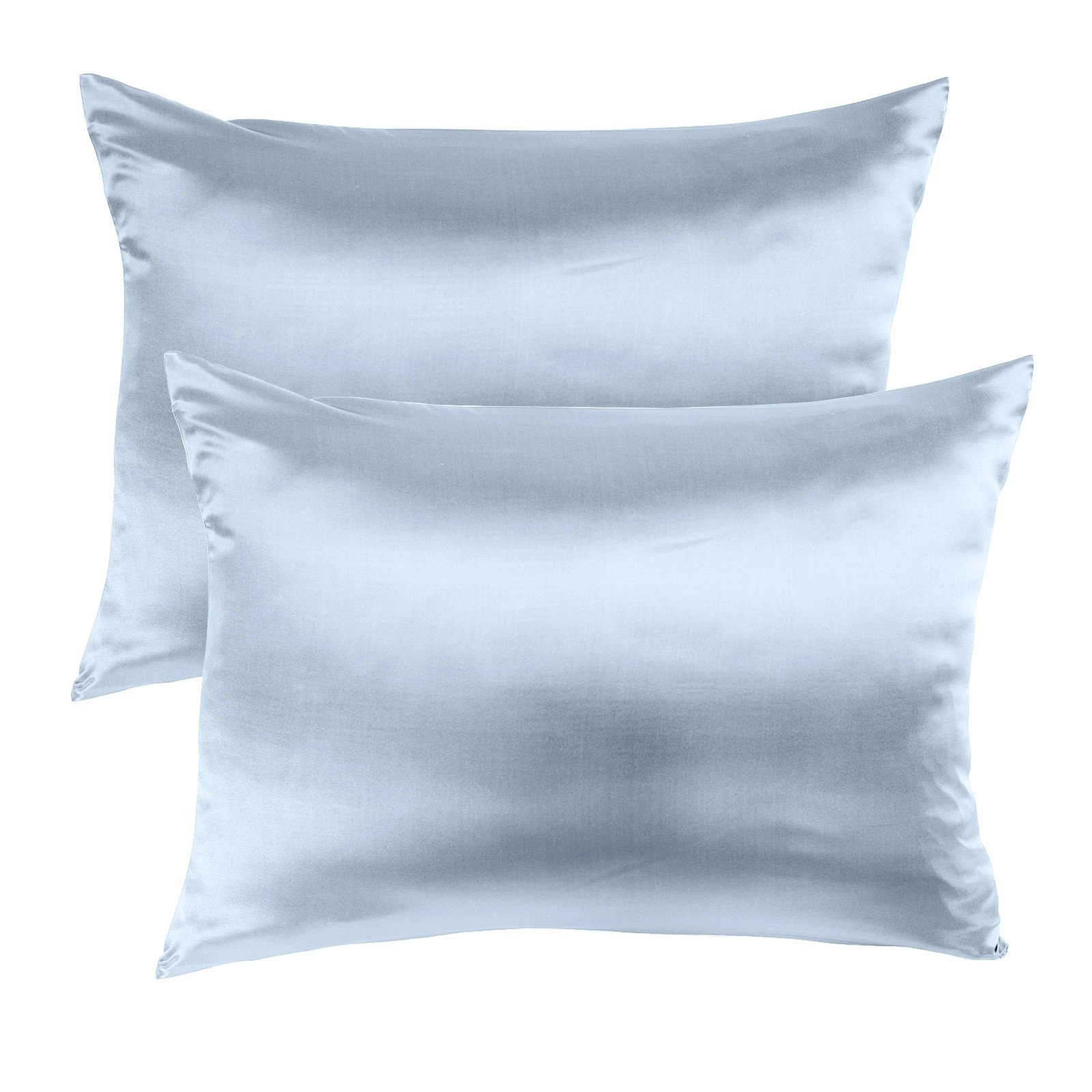 1 Royal Comfort Mulberry Soft Silk Luxurious Hypoallergenic Pillowcase Twin Pack - Blue, 1 of 10