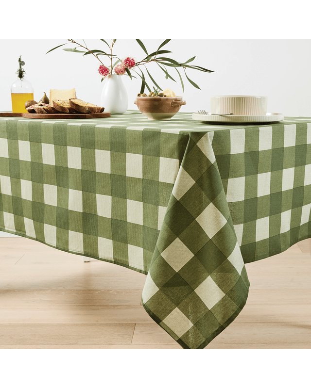 Green Gingham Tablec