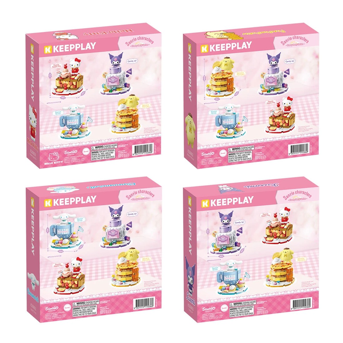 7 Keepplay Hello Kitty Sanrio Characters Food Party Series Playset - Assorted, 7 of 7