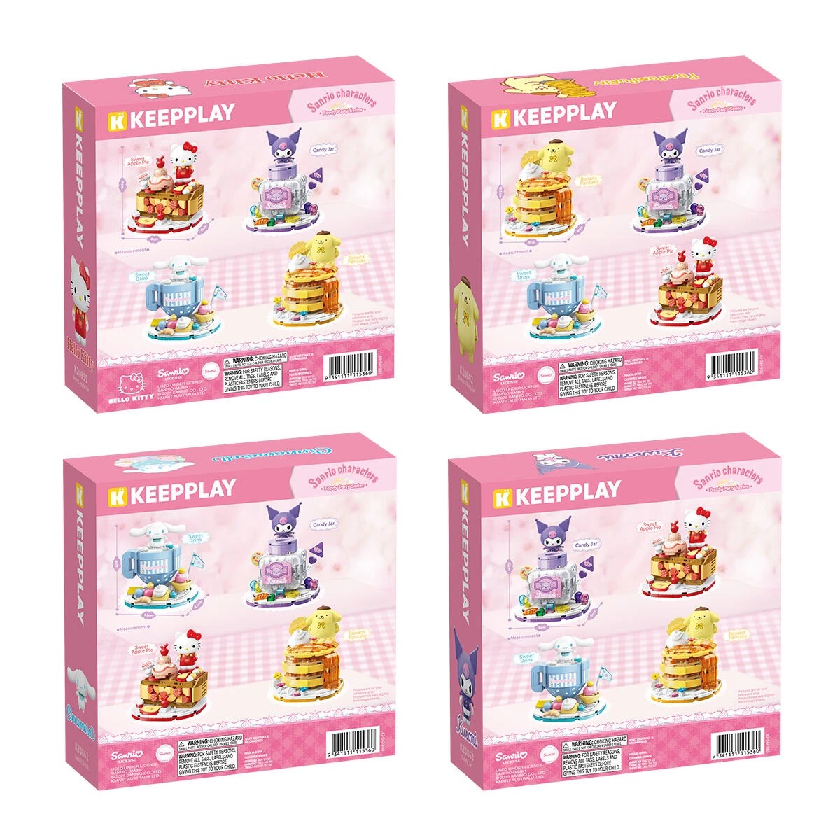 7 Keepplay Hello Kitty Sanrio Characters Food Party Series Playset - Assorted, 7 of 7