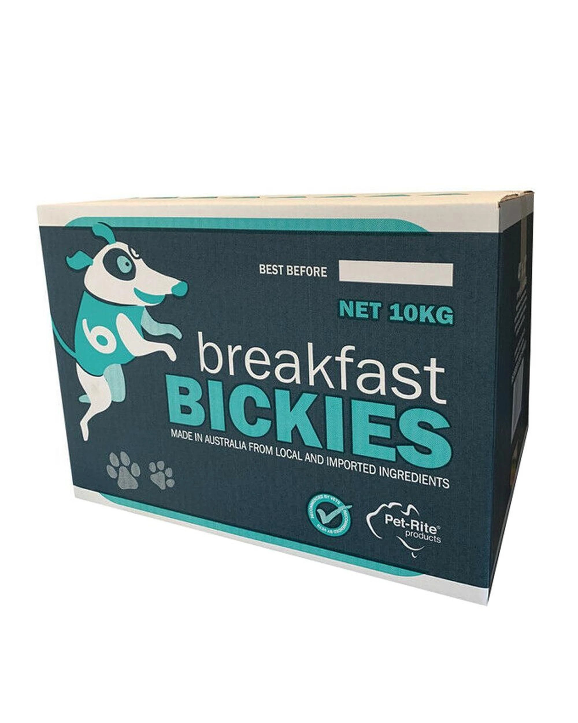 1 Pet-Rite 4x2 Breakfast Bickies Dogs Biscuit Treats 10kg, 1 of 2
