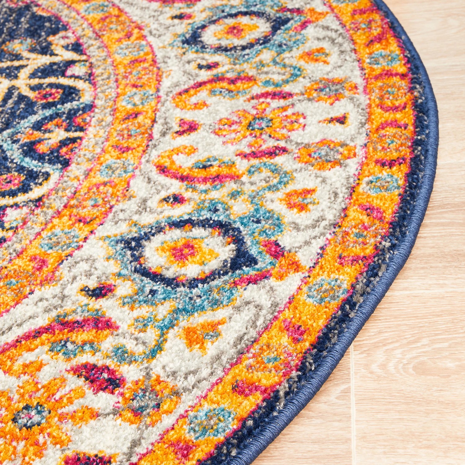 6 Common Ground Rugs Encore 262 200x200cm Round - Medium Pet Friendly Rug - Multi, 6 of 8