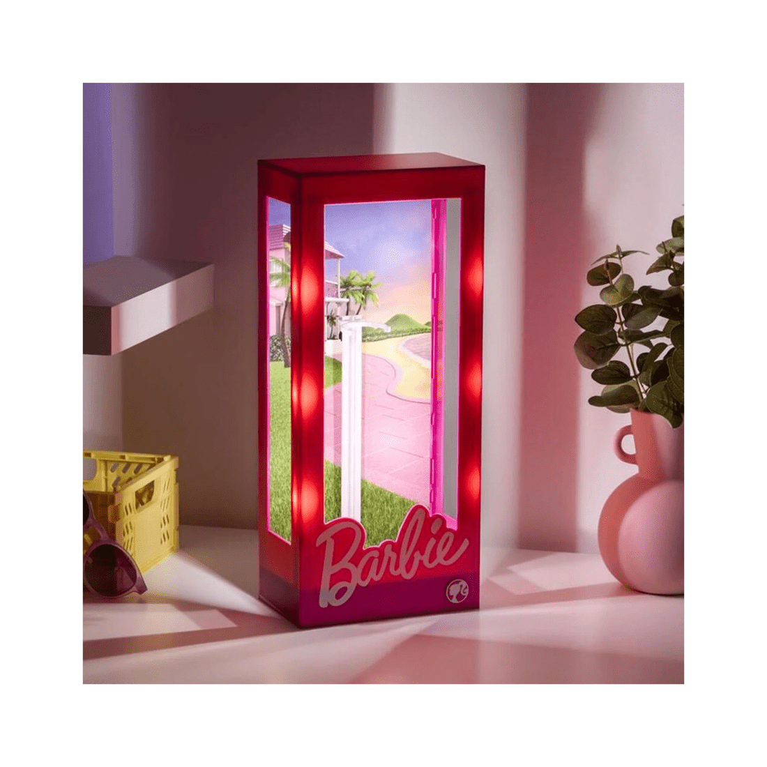 2 Barbie Doll Display Case Light 34cm Kids Bedroom Storage Display 8+
 - Pink, 2 of 5