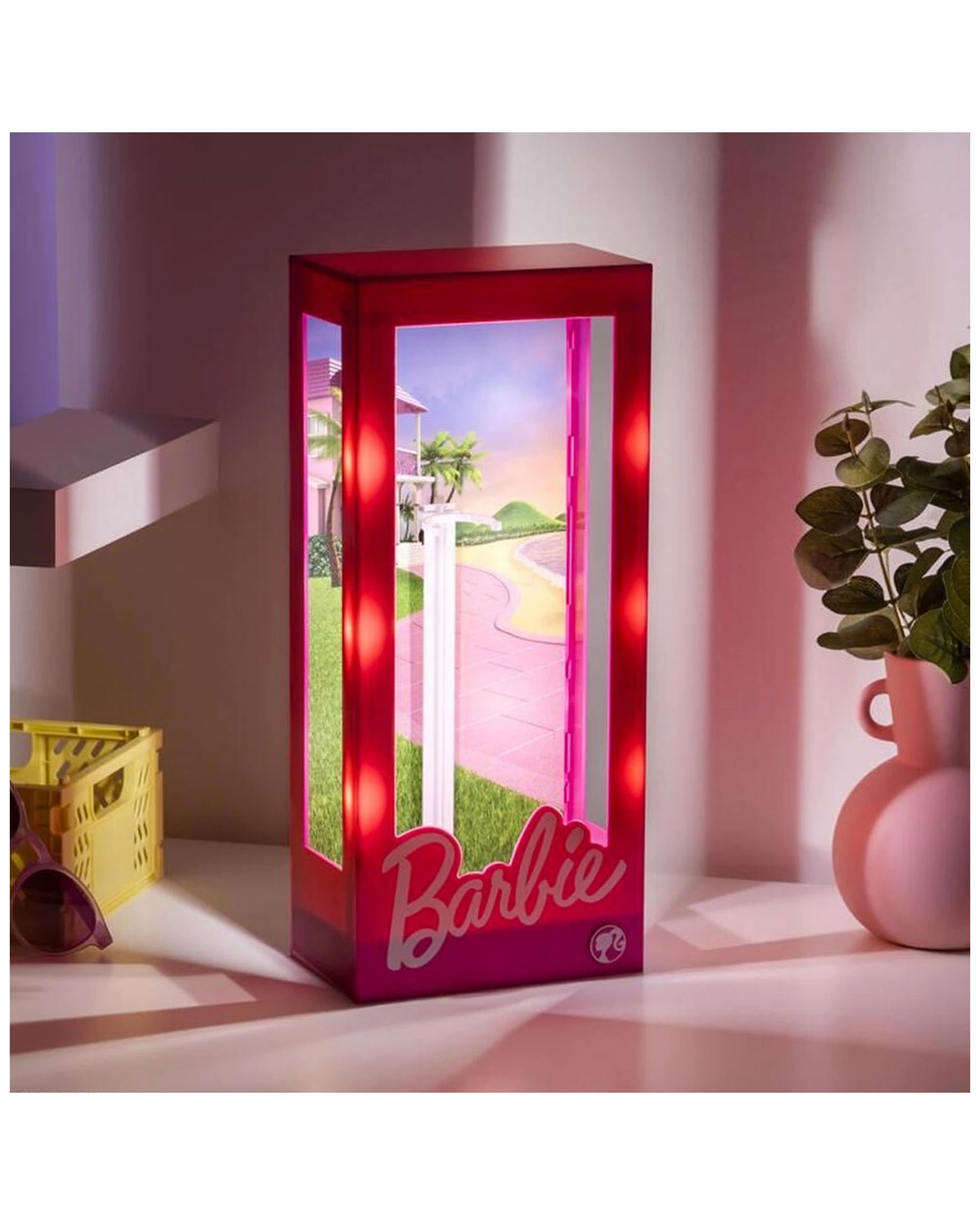 2 Barbie Doll Display Case Light 34cm Kids Bedroom Storage Display 8+
 - Pink, 2 of 5