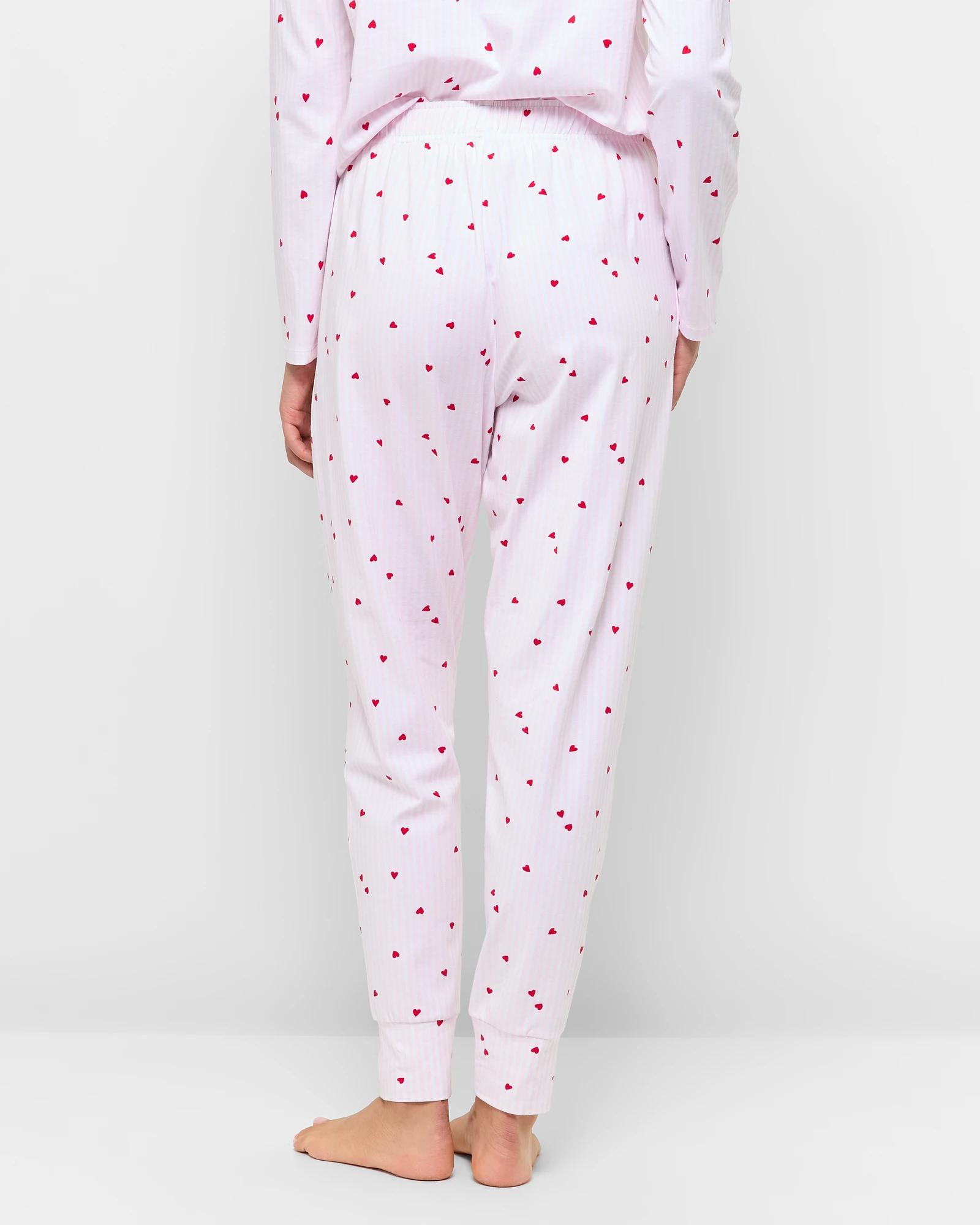 4 Target Australian Cotton Jersey Jogger Sleep Pants PINK HEARTS, 4 of 5