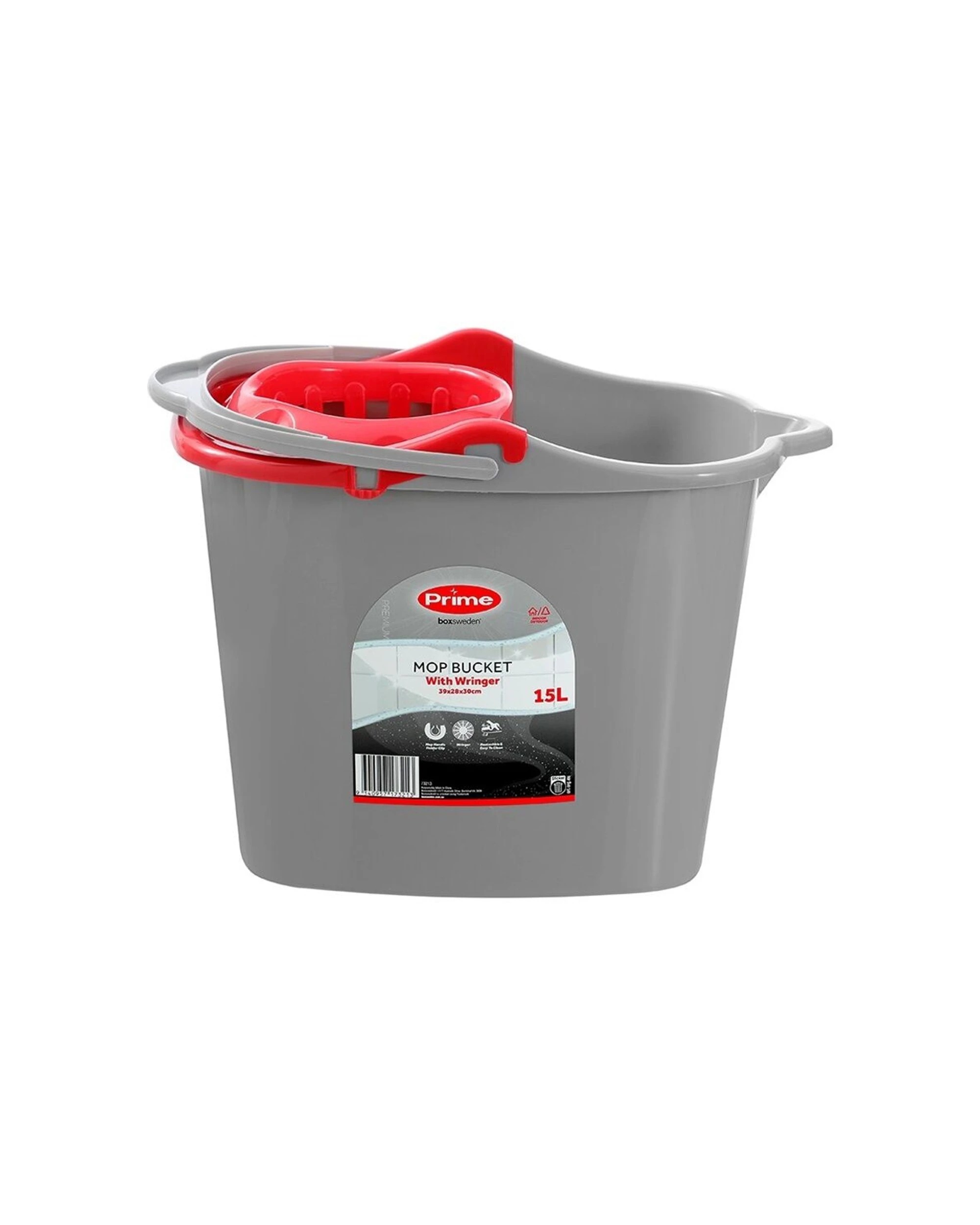 1 Boxsweden Prime Mop Bucket With Wringer Durable For Cleaning 15L - Multi, 1 of 6