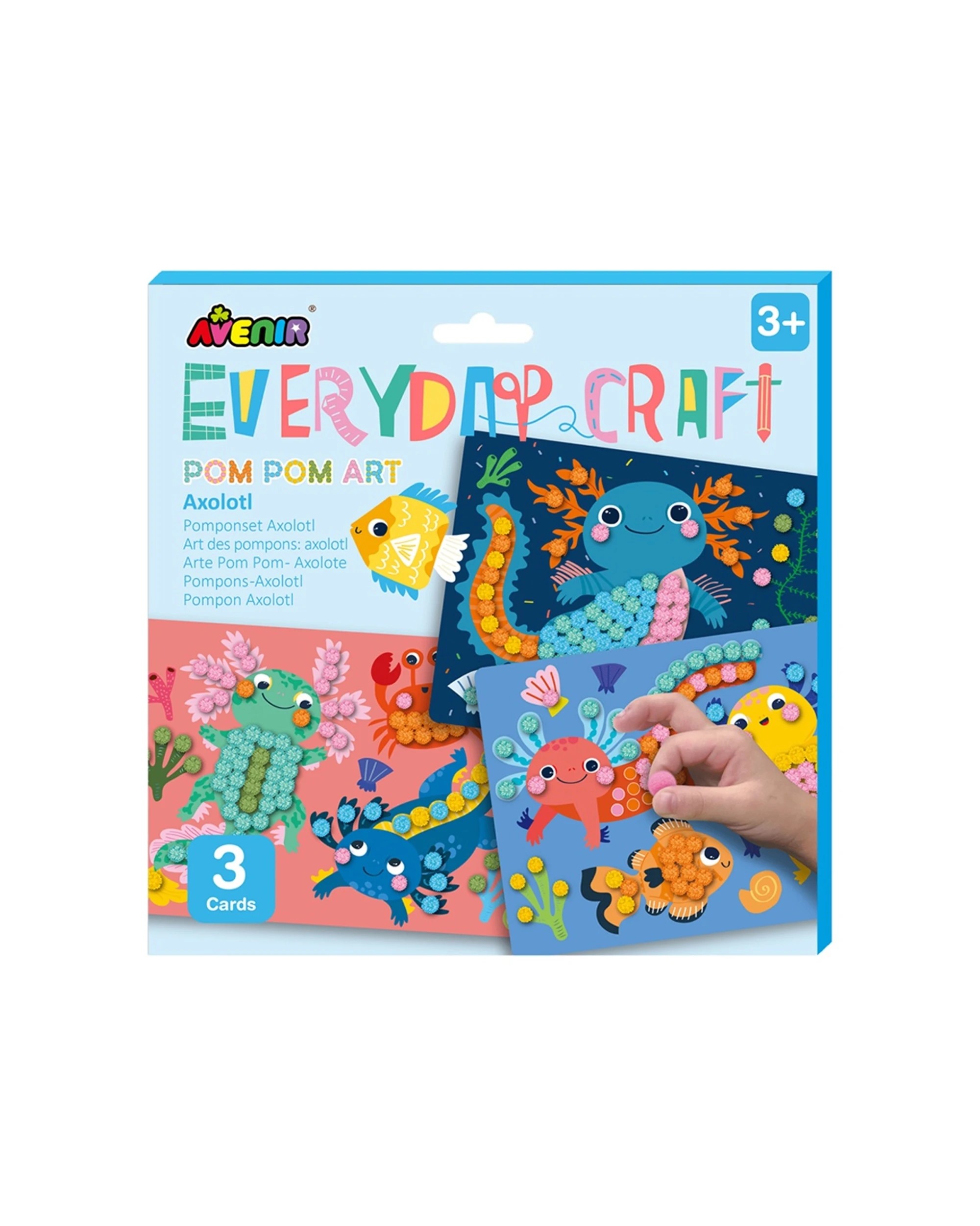 1 Avenir Everyday Craft Pom Art Axolotl Diy Kit Kids Activity - Multi, 1 of 2