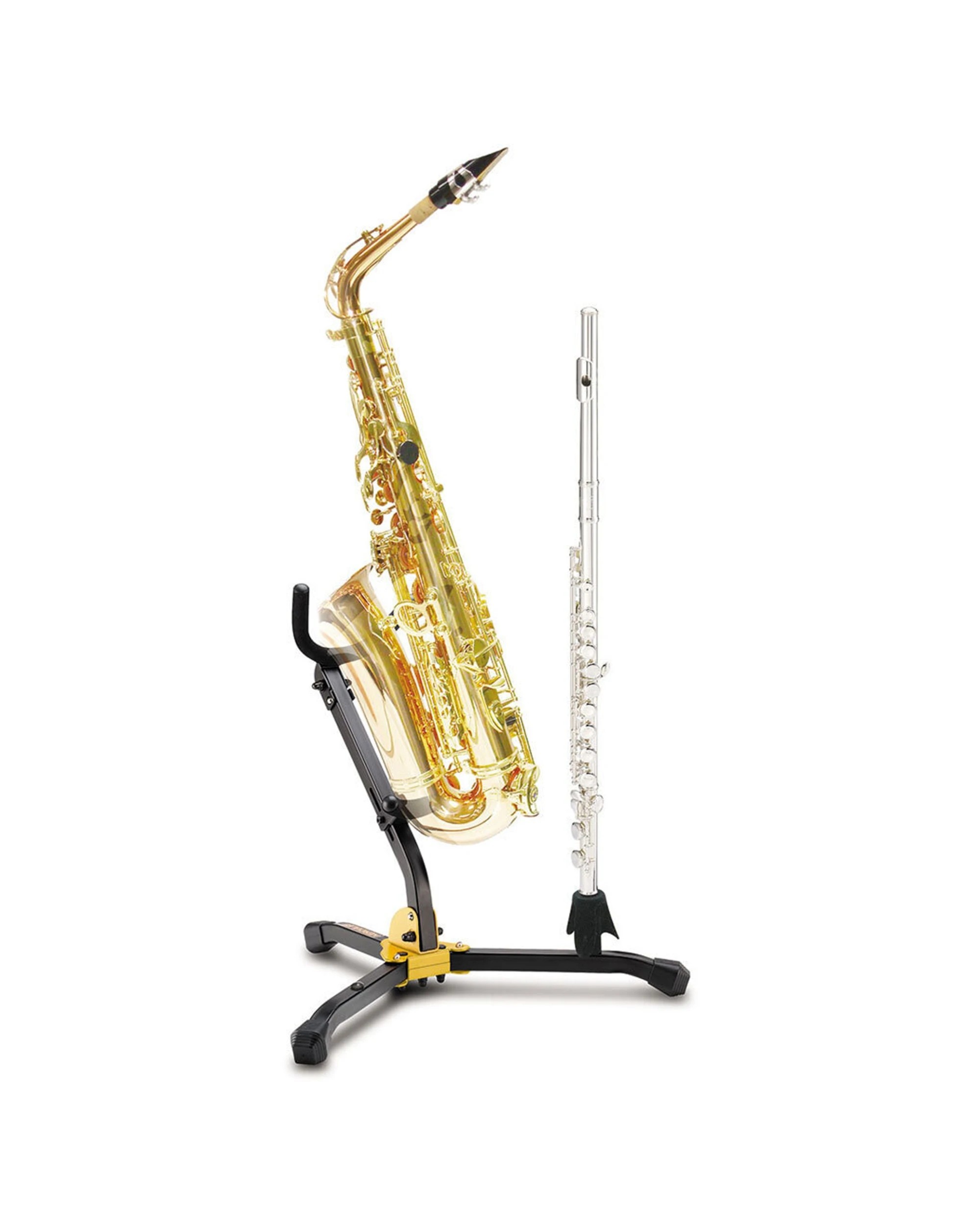 1 Hercules Musical Instrument Stand Holder For Alto Tenor Saxophone Clarinet Flute With Carry Bag - Multi, 1 of 2