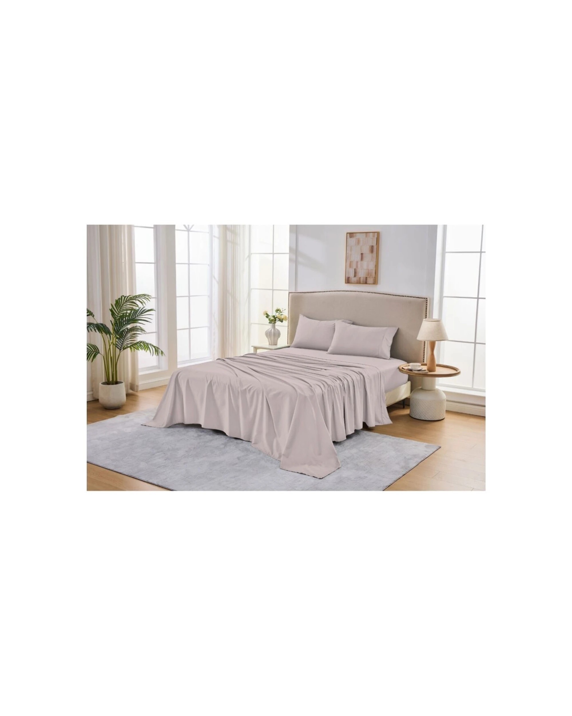 4 Grosvenor House Egyptian Cotton Sheet Set With Pillowcase 500TC - King Single Bed - Pink, 4 of 6