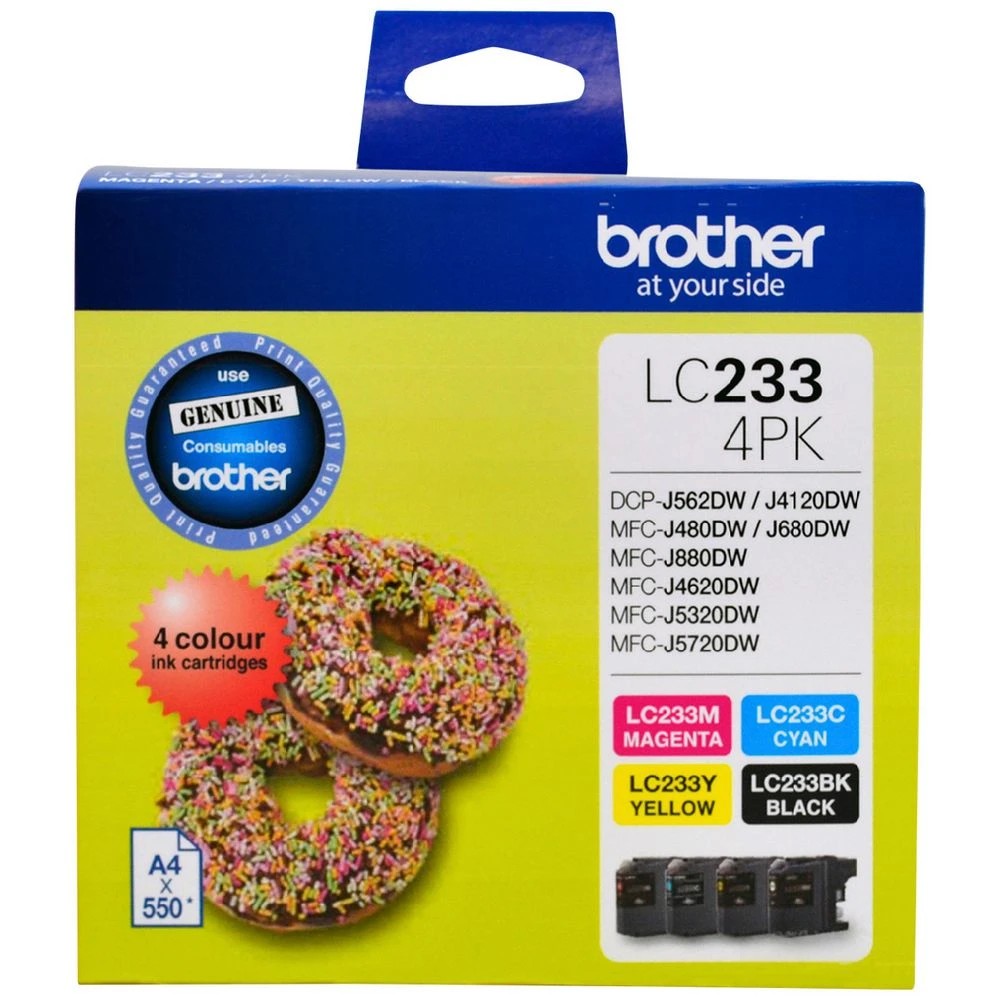 1 Brother LC 233 Ink Cartridges 4 Colour Value Pack, 1 of 5