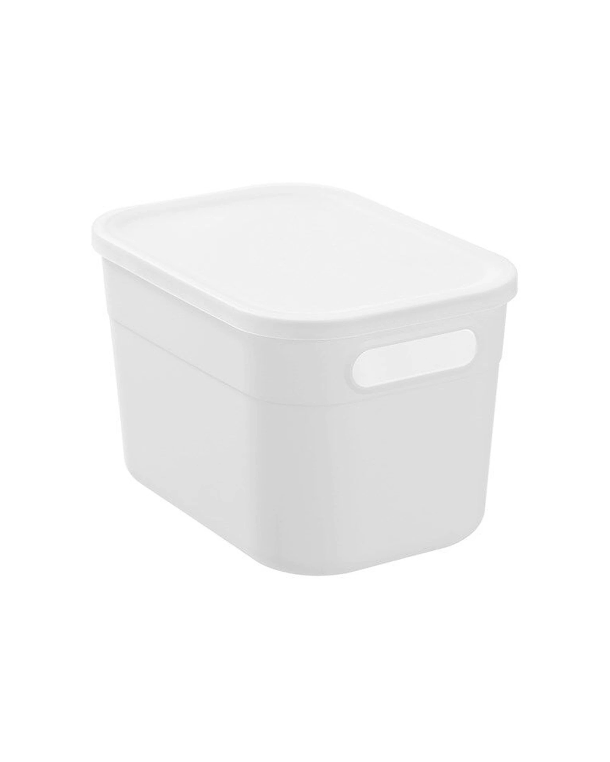 4 Boxsweden Stackable Durable Storage Container With Lid 24.5cm 5L.
 - white, 4 of 5