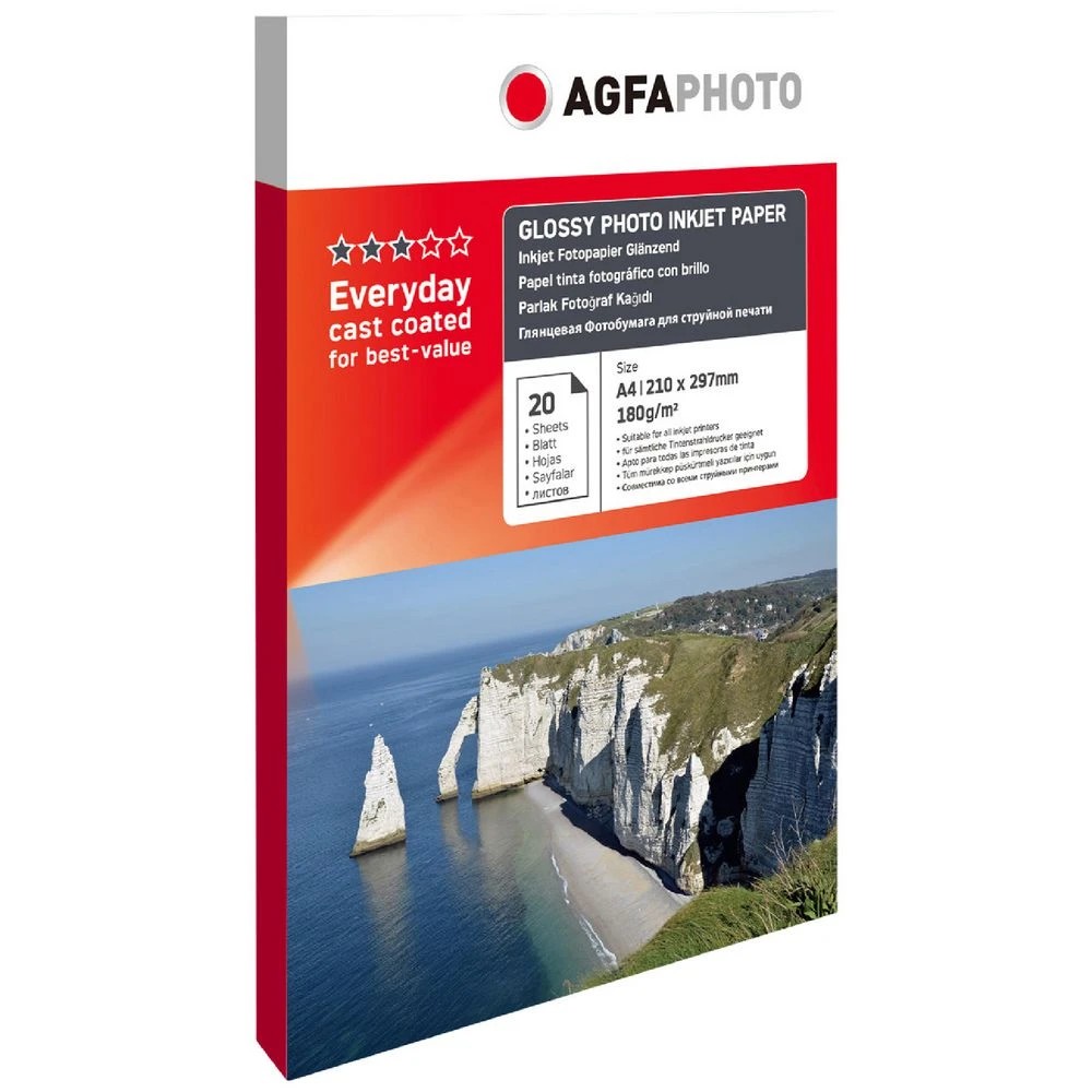 1 AGFA A4 Gloss Photo Paper 180gsm 20 Pack, 1 of 1