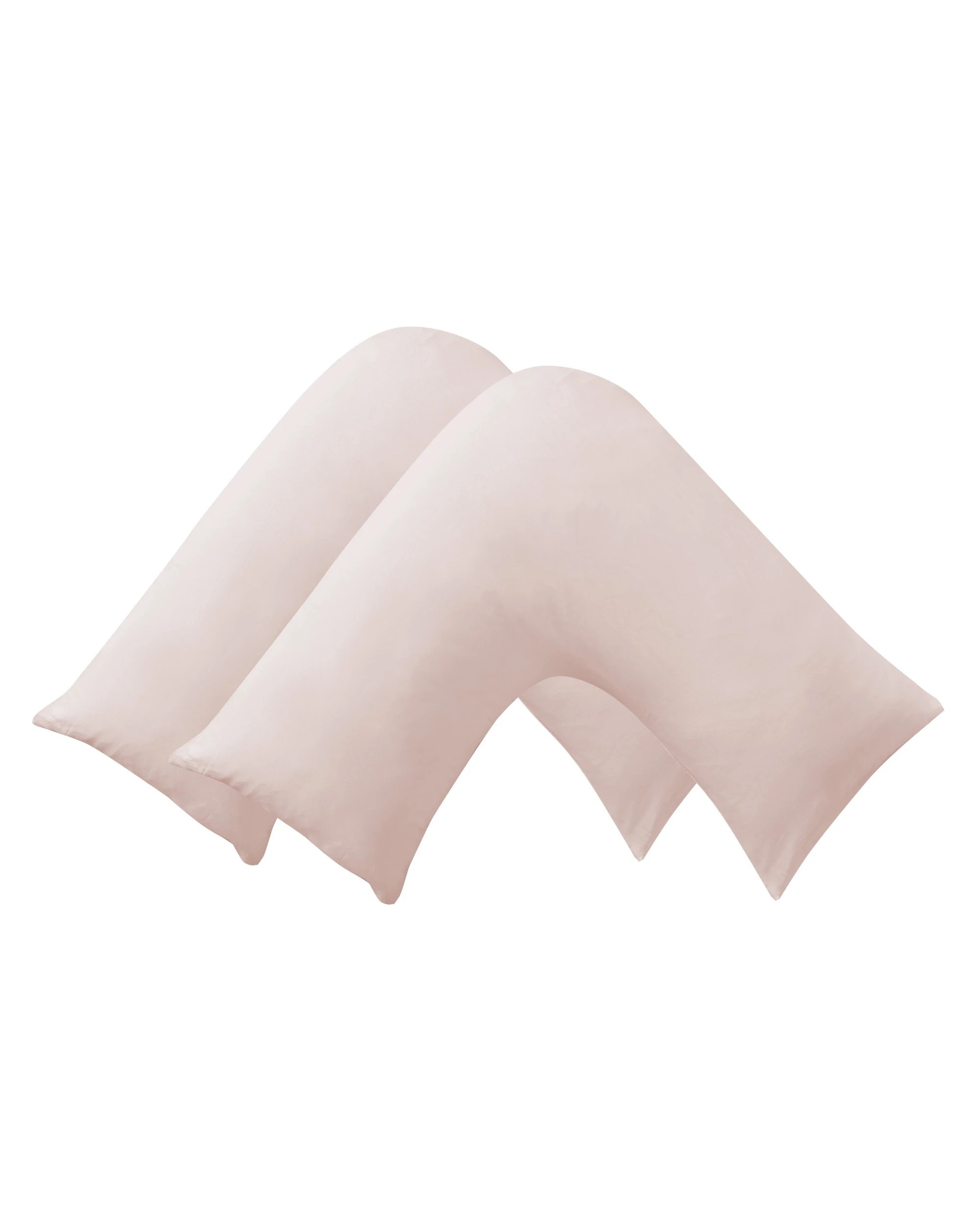 5 Dreamaker Superfine Washed Microfibre V-Shape Pillowcase Twin Pack - Blush Pink, 5 of 6