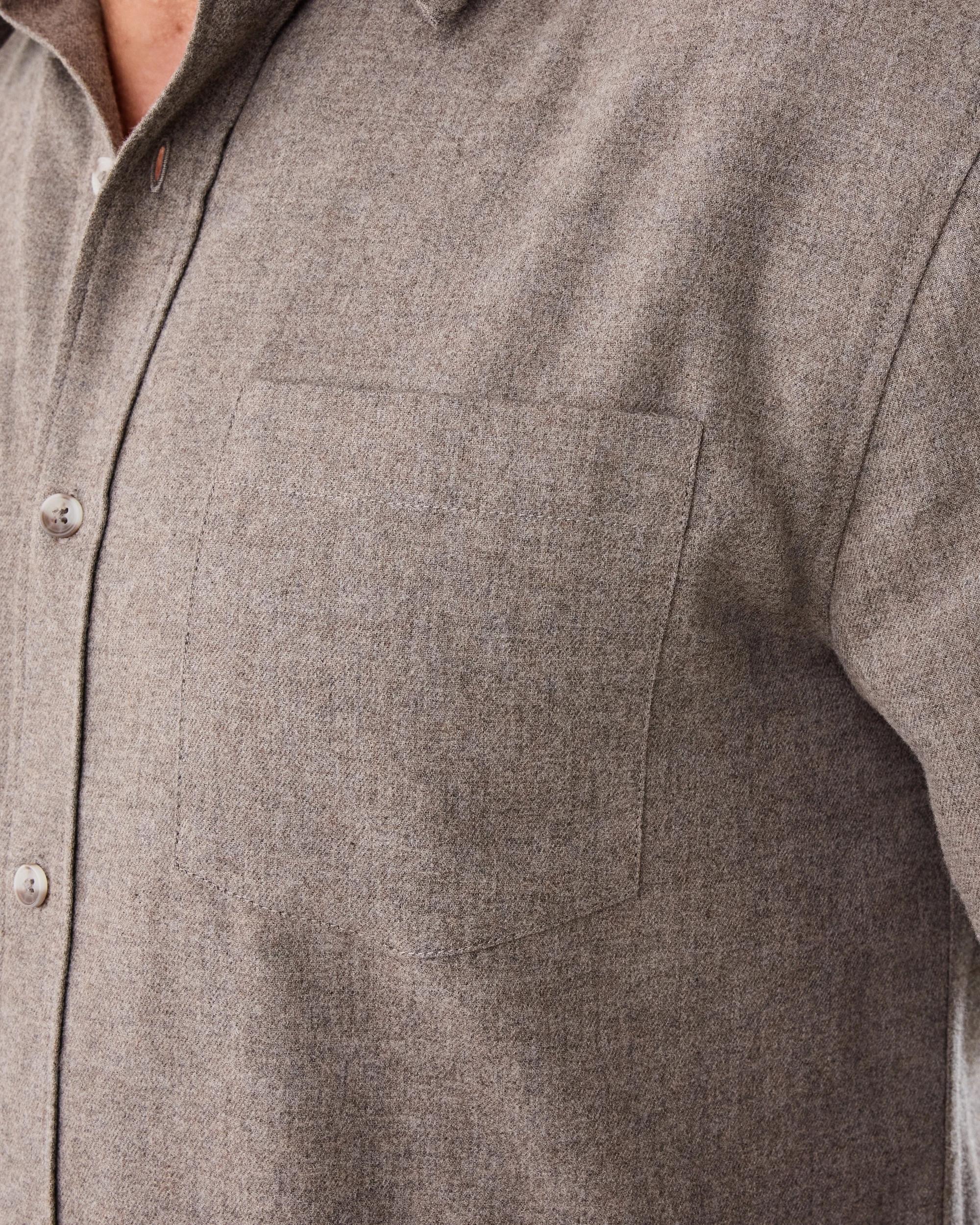 6 Long Sleeve Brushed Shirt Brn Melnge, 6 of 8