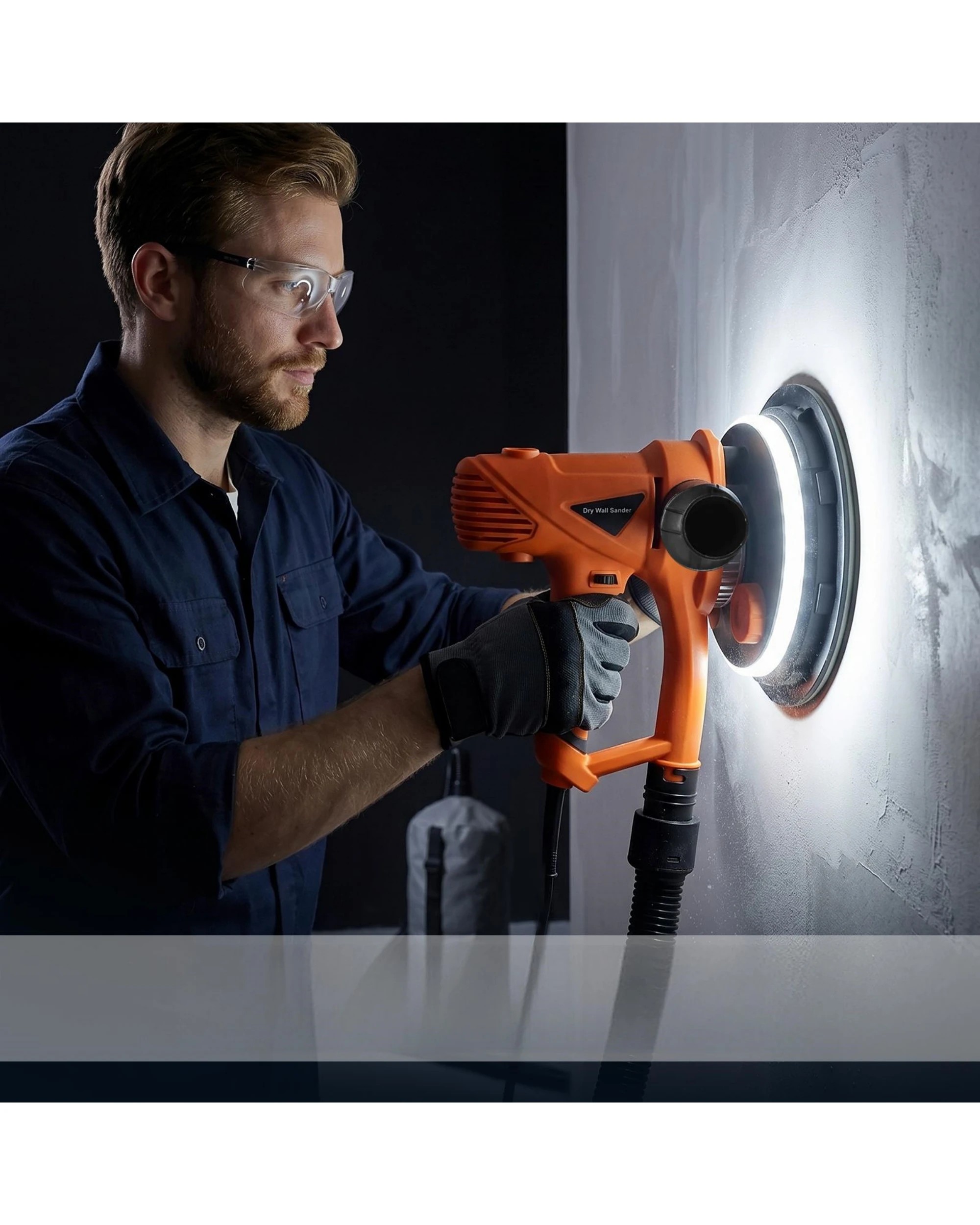 7 Advwin Handheld Drywall Sander 950W 1200-2500RPM
 12 Sanding Discs 5 Level Speed - Orange, 7 of 9