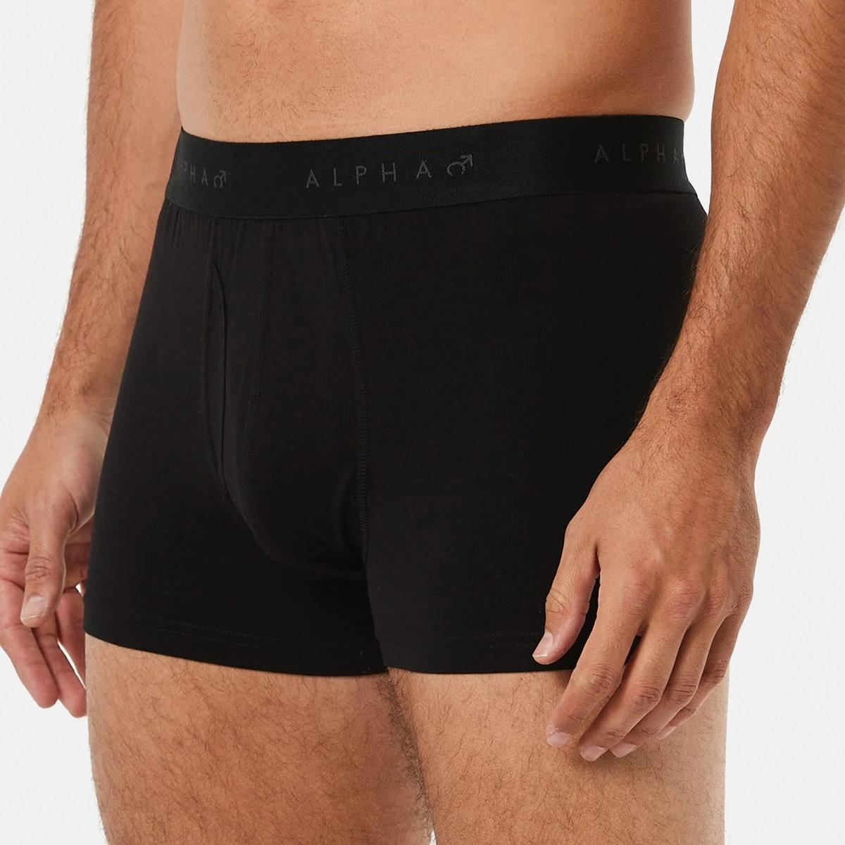 3 3 Pack Fly Front Plain Trunks BLACK, 3 of 6
