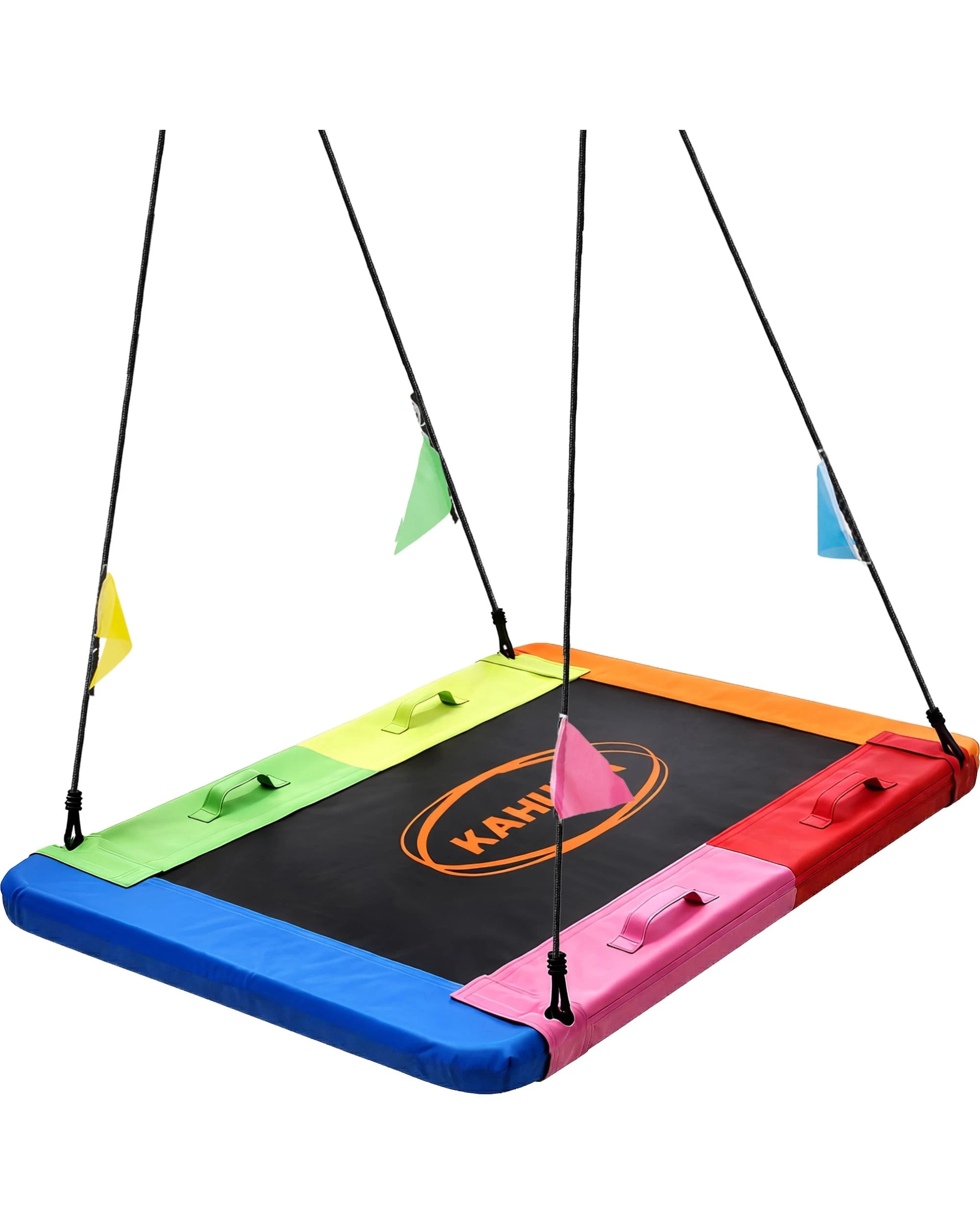 6 Kahuna 60 Inch Rectangular Tree Swing with Foam Padded Tubes and Accessory Kit - Multi, 6 of 7