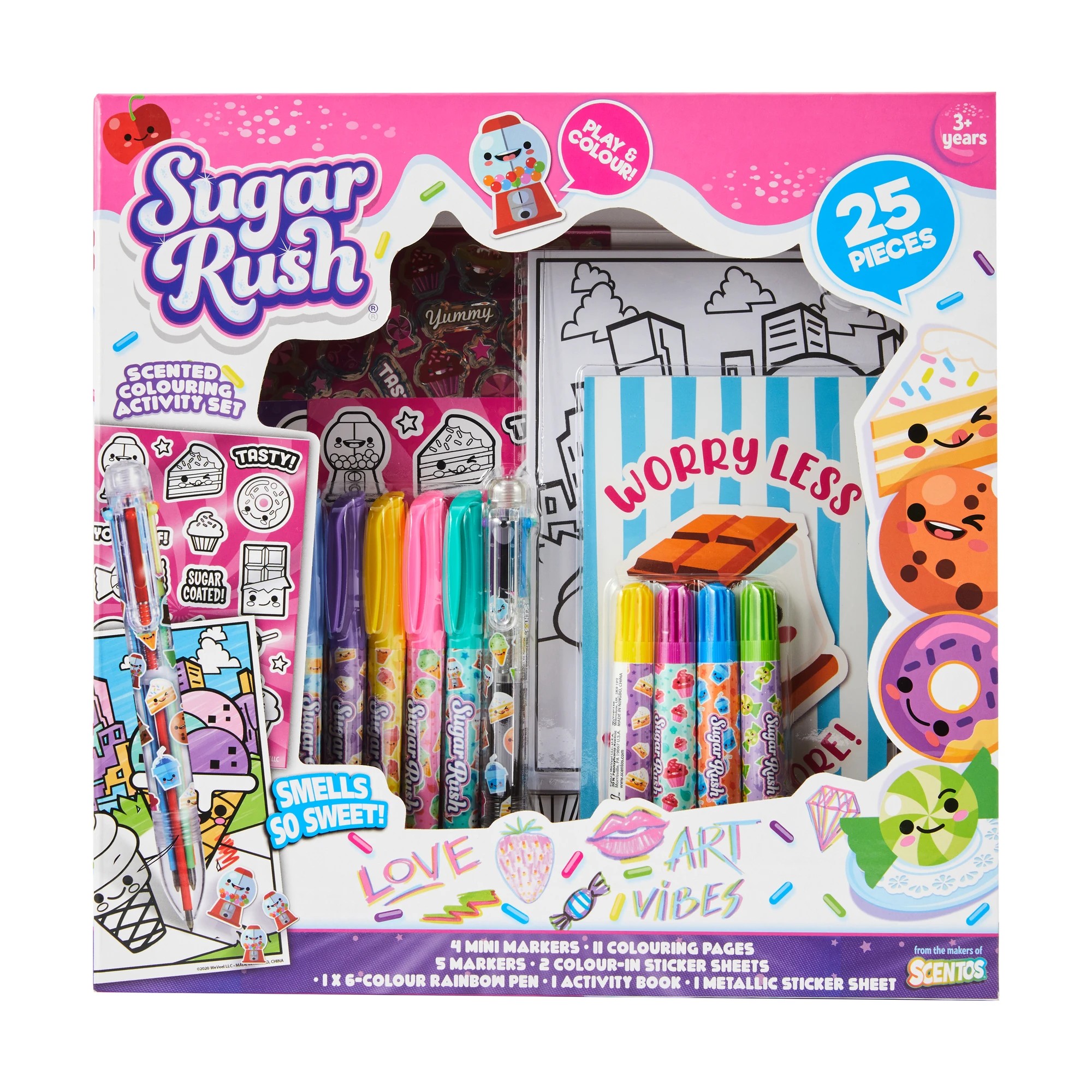 1 25 Piece Sugar Rush Scented Colouring Activity Set, 1 of 3