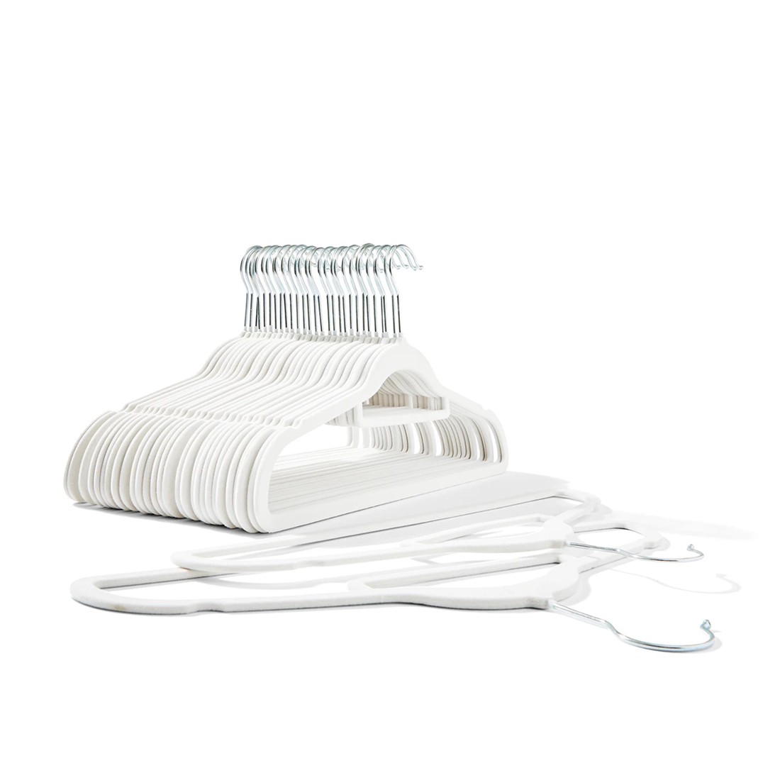 2 30 Pack Flocked Hangers - White, 2 of 8