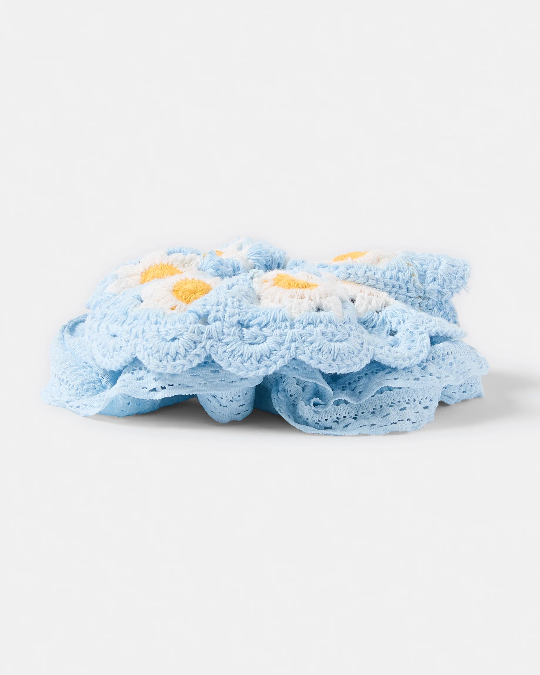 2 2 Pack Crochet Hair Scrunchies - Blue, 2 of 5