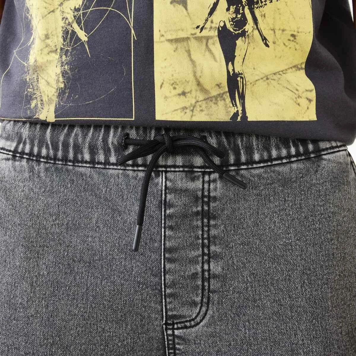 5 Denim Jogger Shorts VINTAGE BLACK, 5 of 7