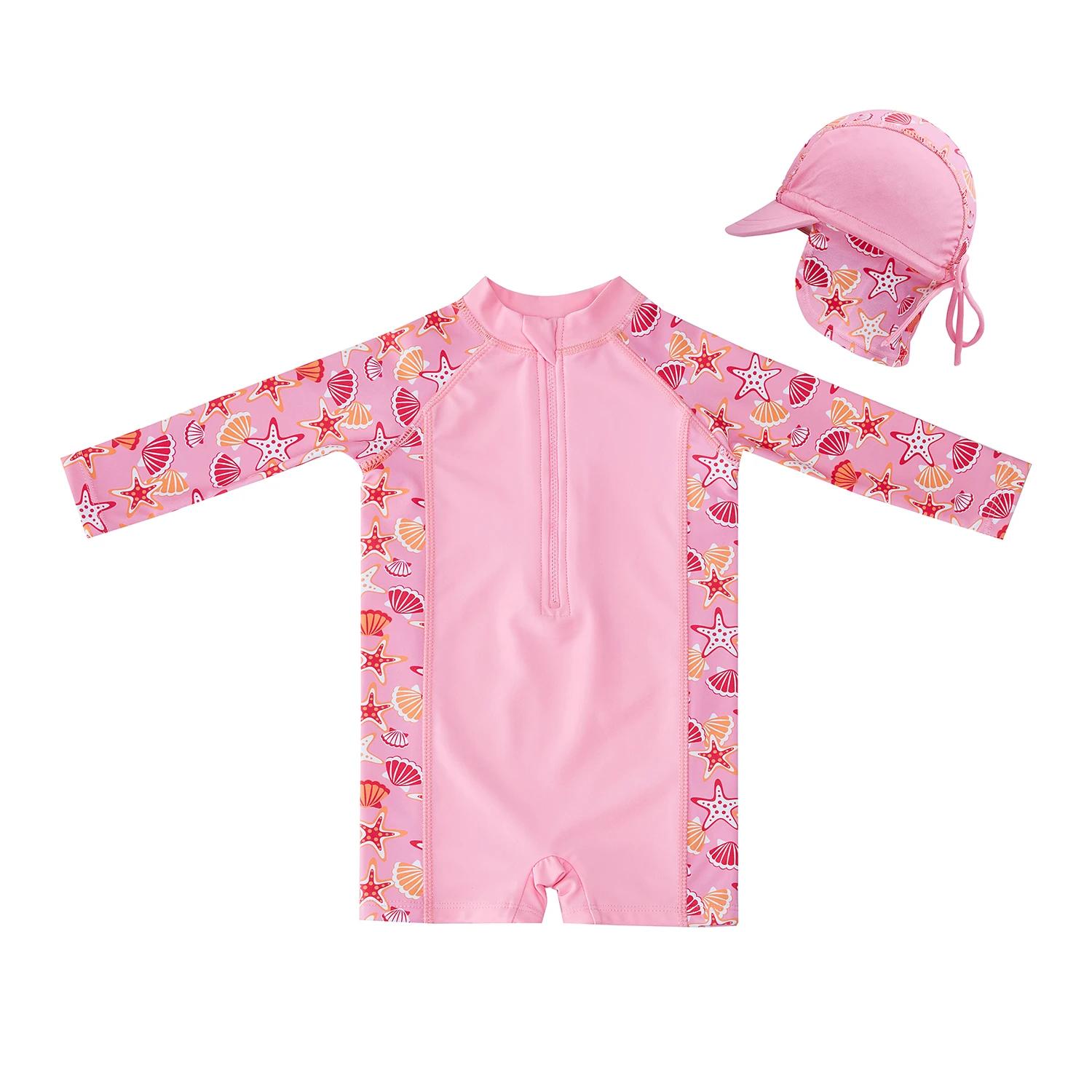 1 Big Softies 2pc Swimsuit & Hat, Starfish PINK STARFISH, 1 of 6