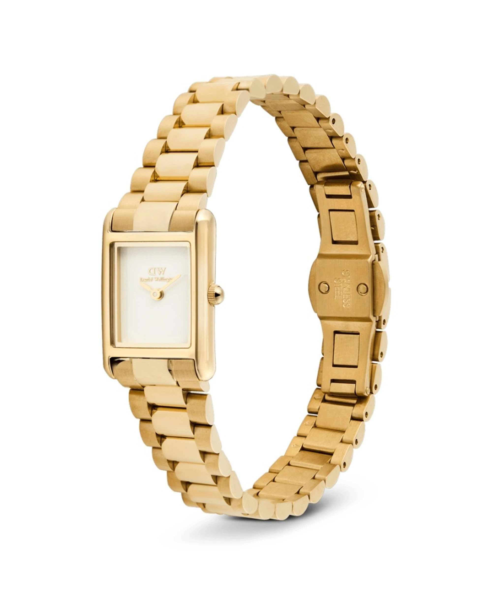 4 Daniel Wellington Bound Mini 3-Link Gold Stainless Steel Watch 17x25.9mm, 4 of 6
