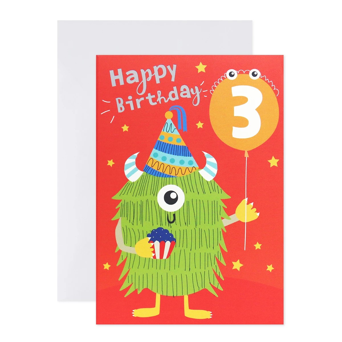 1 Connections from Hallmark 3rd Birthday Card - Monster, 1 of 3