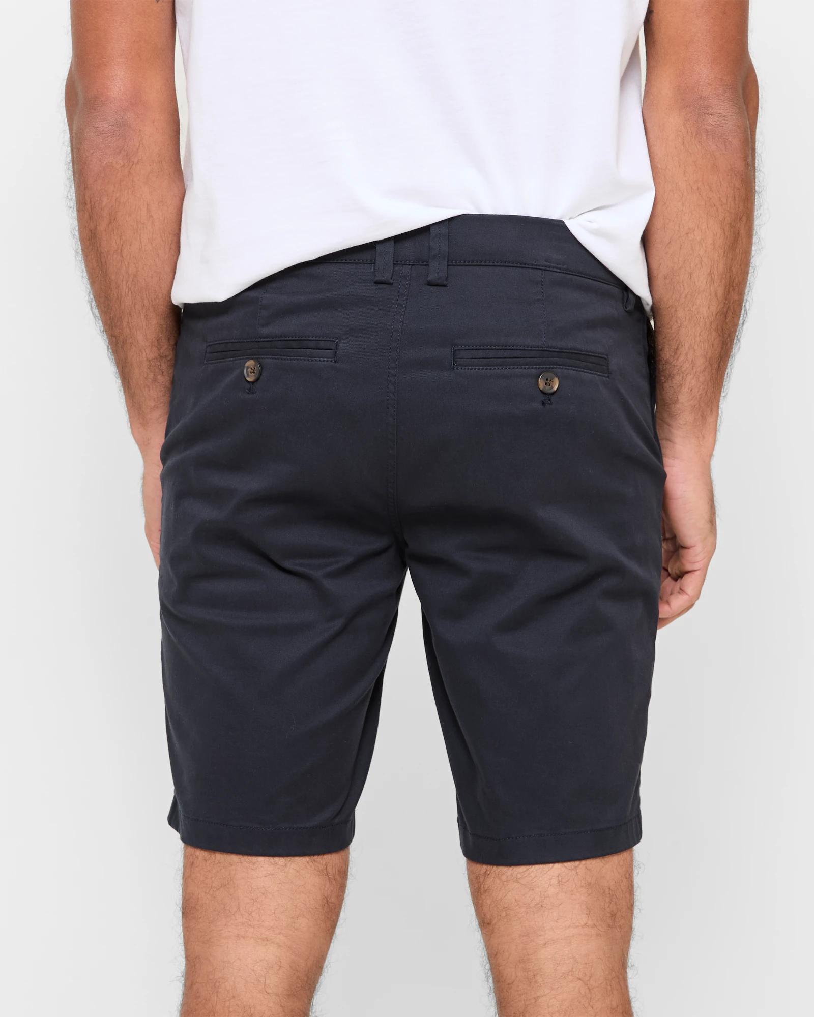 4 Target Man Australian Cotton Slim Chino Shorts NAVY BLUE, 4 of 5