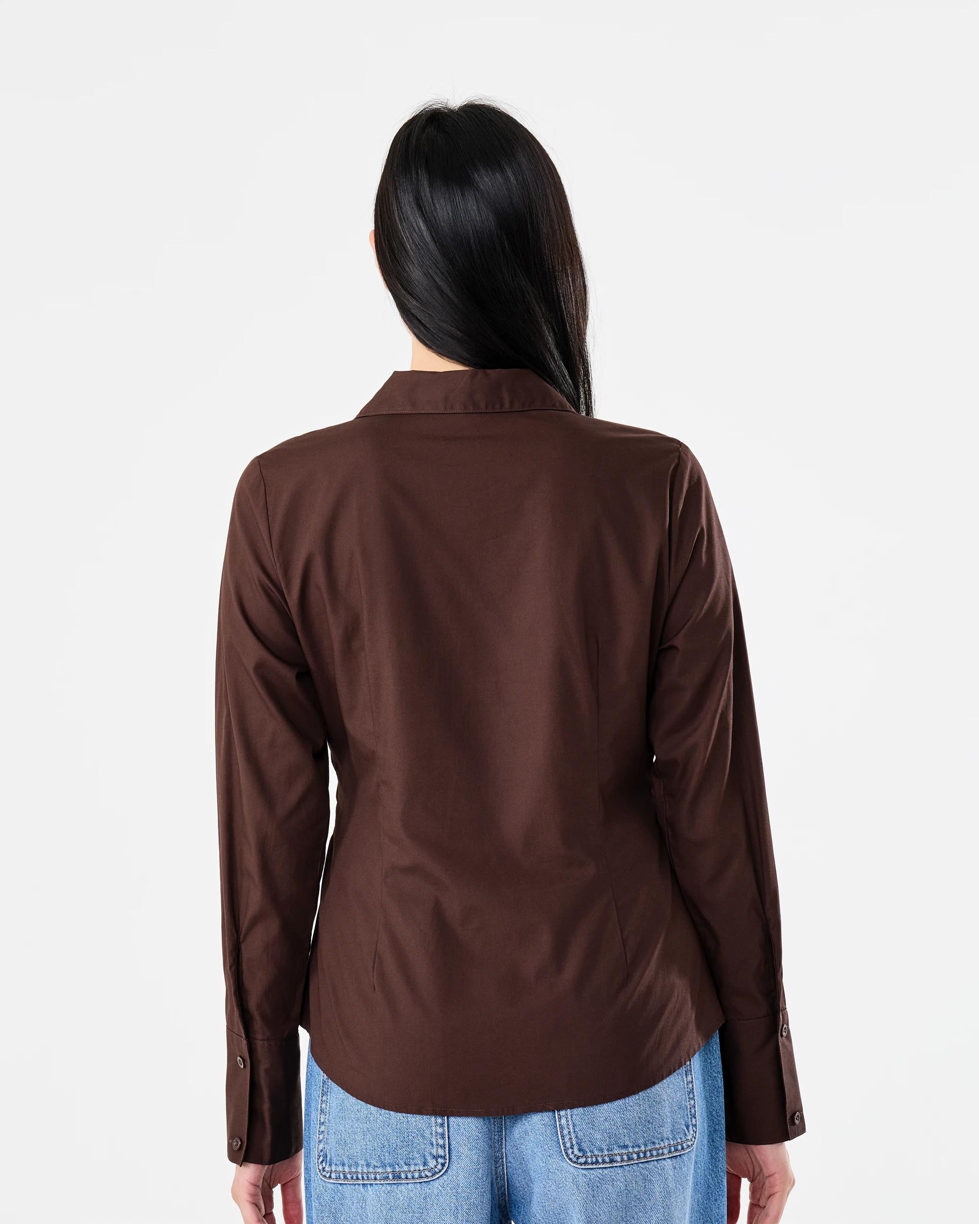 3 Long Sleeve Fitted Shirt Melt Brown, 3 of 7