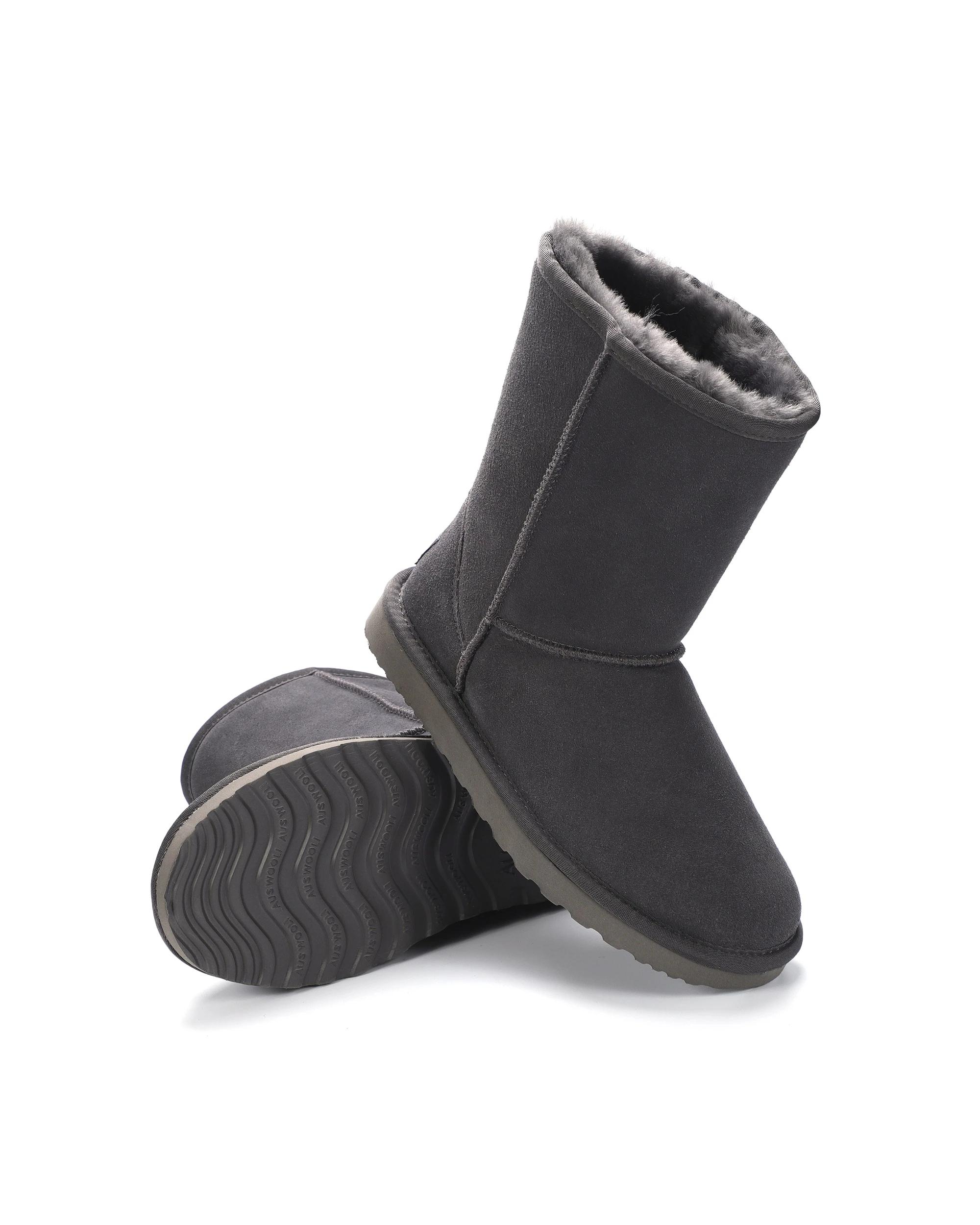 6 AUS WOOLI Signature Mid-Calf Sheepskin UGG Boots GREY, 6 of 6