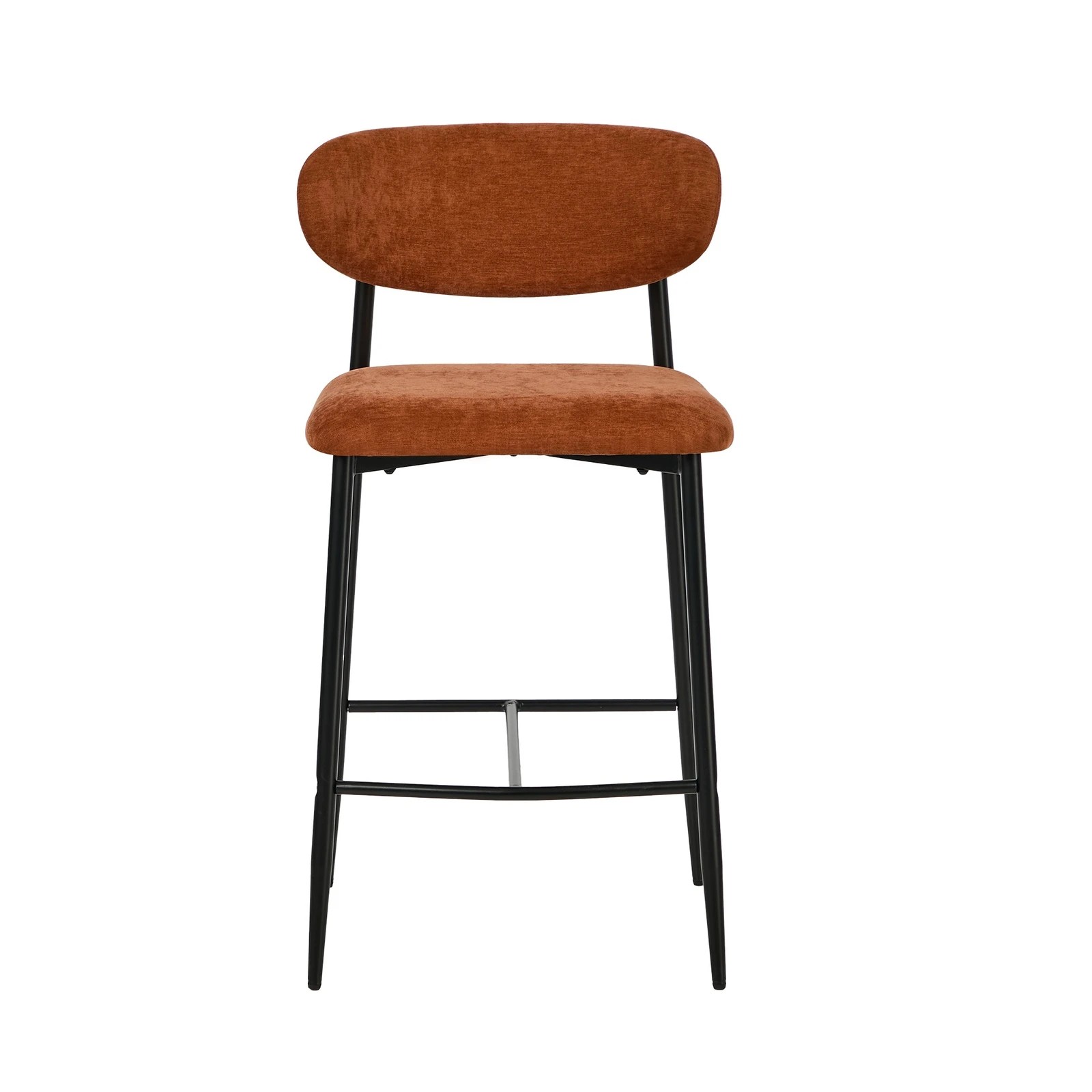 6 Oikiture 4x Bar Stools Kitchen Stool Counter Chair Fabric- Orange, 6 of 9