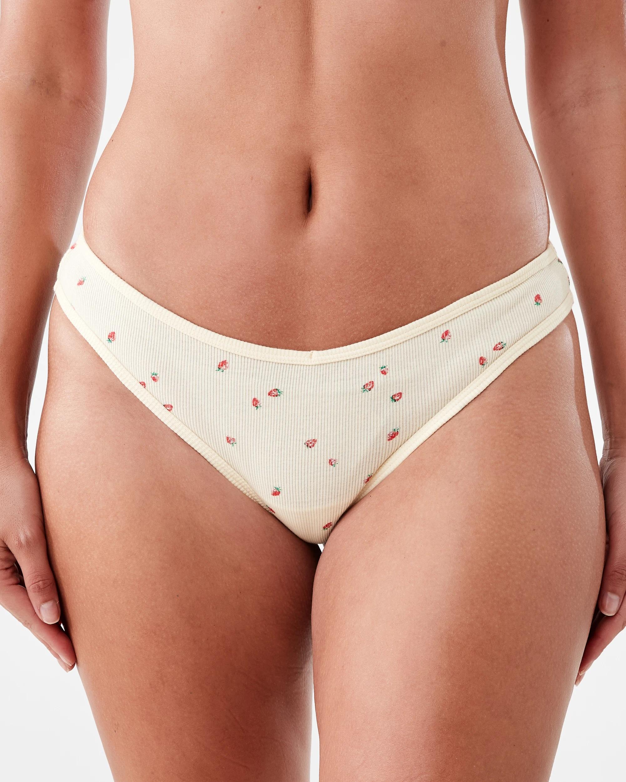 1 Ribbed G-string Briefs Strawberry, 1 of 6